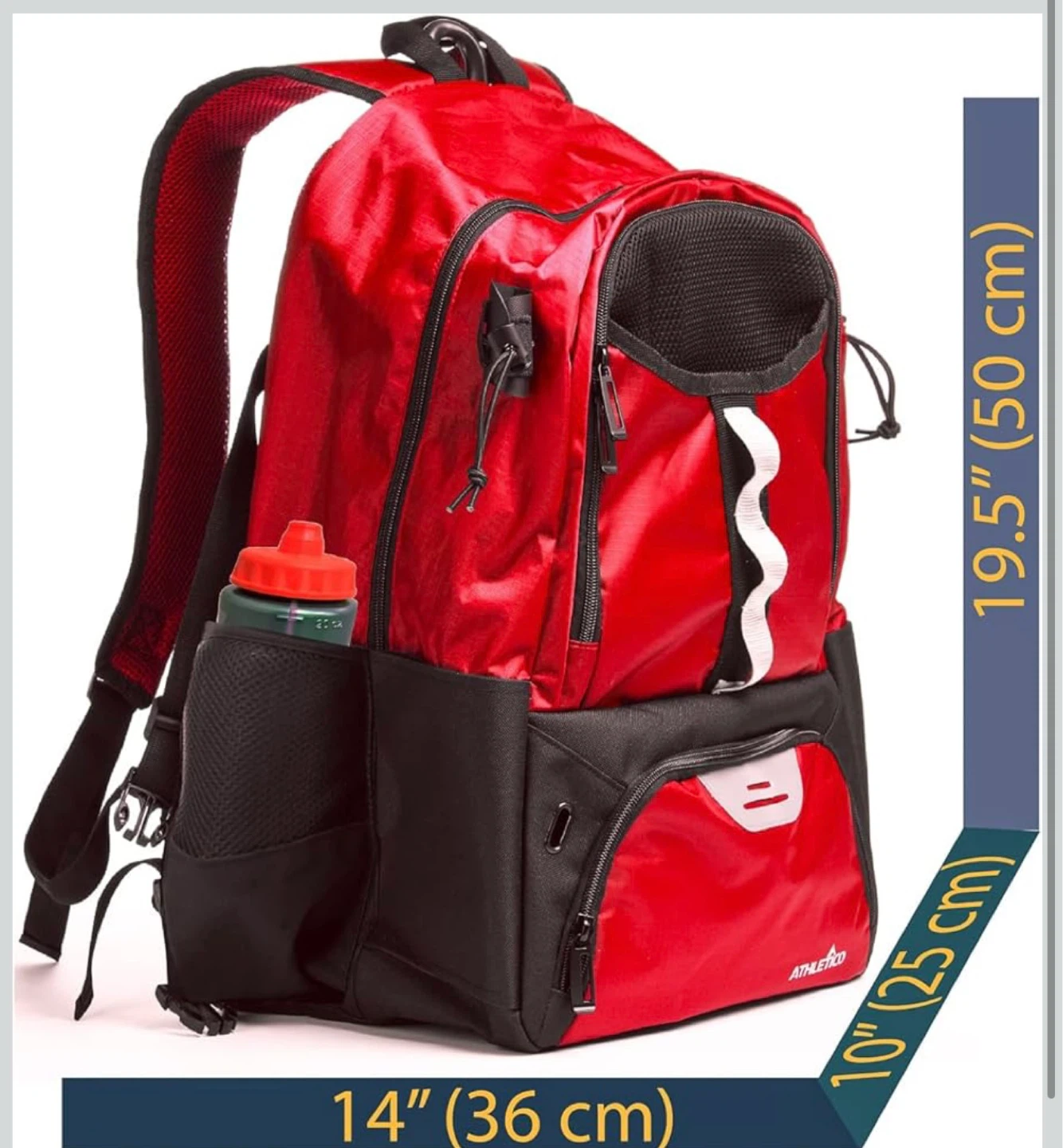 Athletico Youth Lacrosse Backpack - Red - photo 2