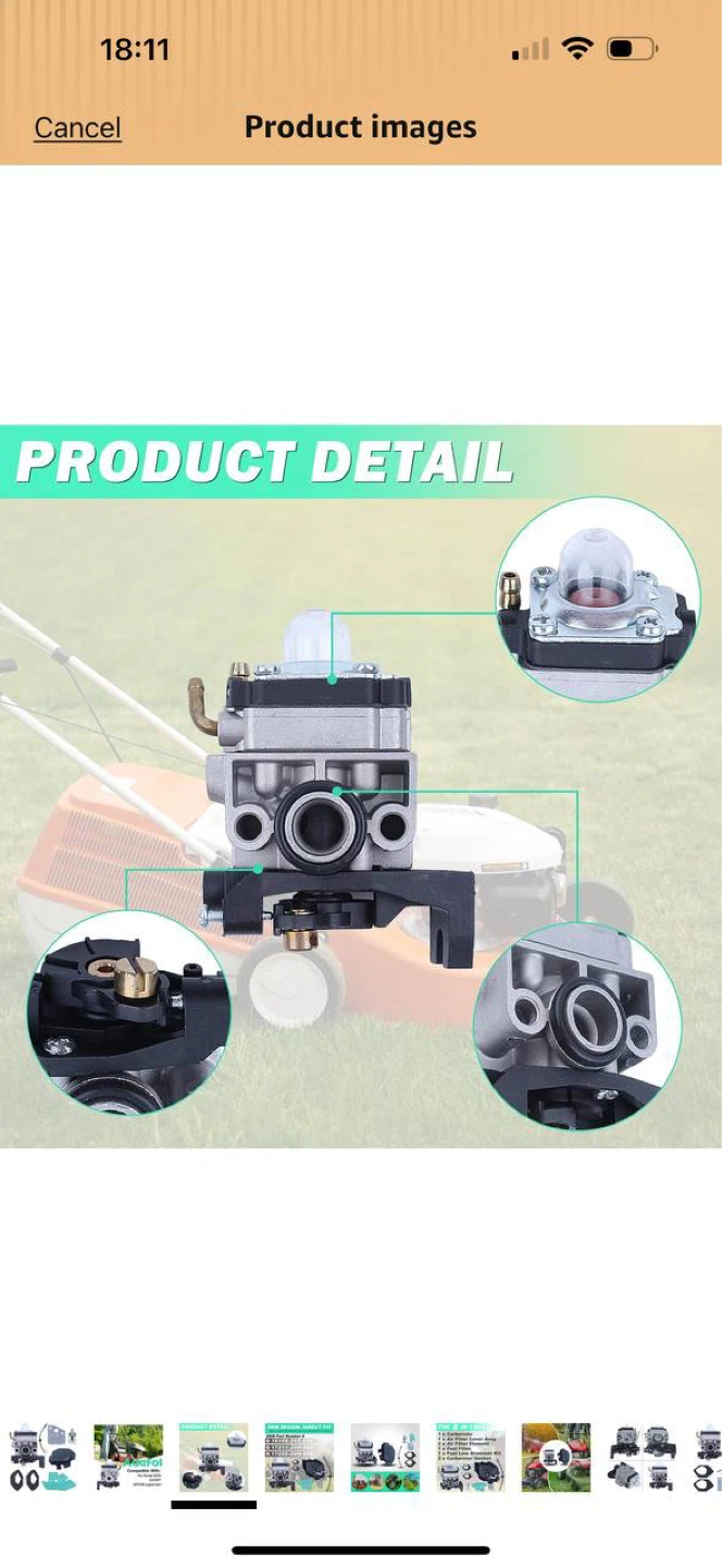 Carburetor Kit w/ Air Filter Cover – Honda GX25 GX25NT HHT25S - photo 3