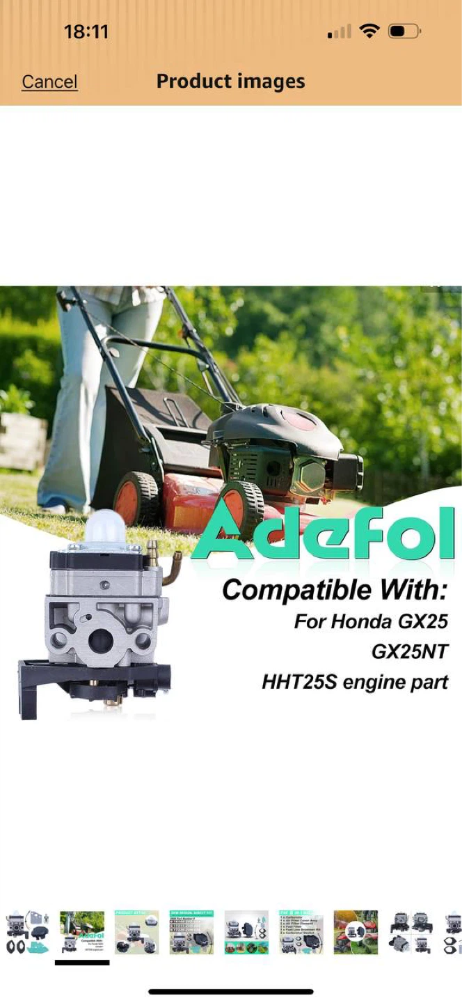 Carburetor Kit w/ Air Filter Cover – Honda GX25 GX25NT HHT25S - photo 2