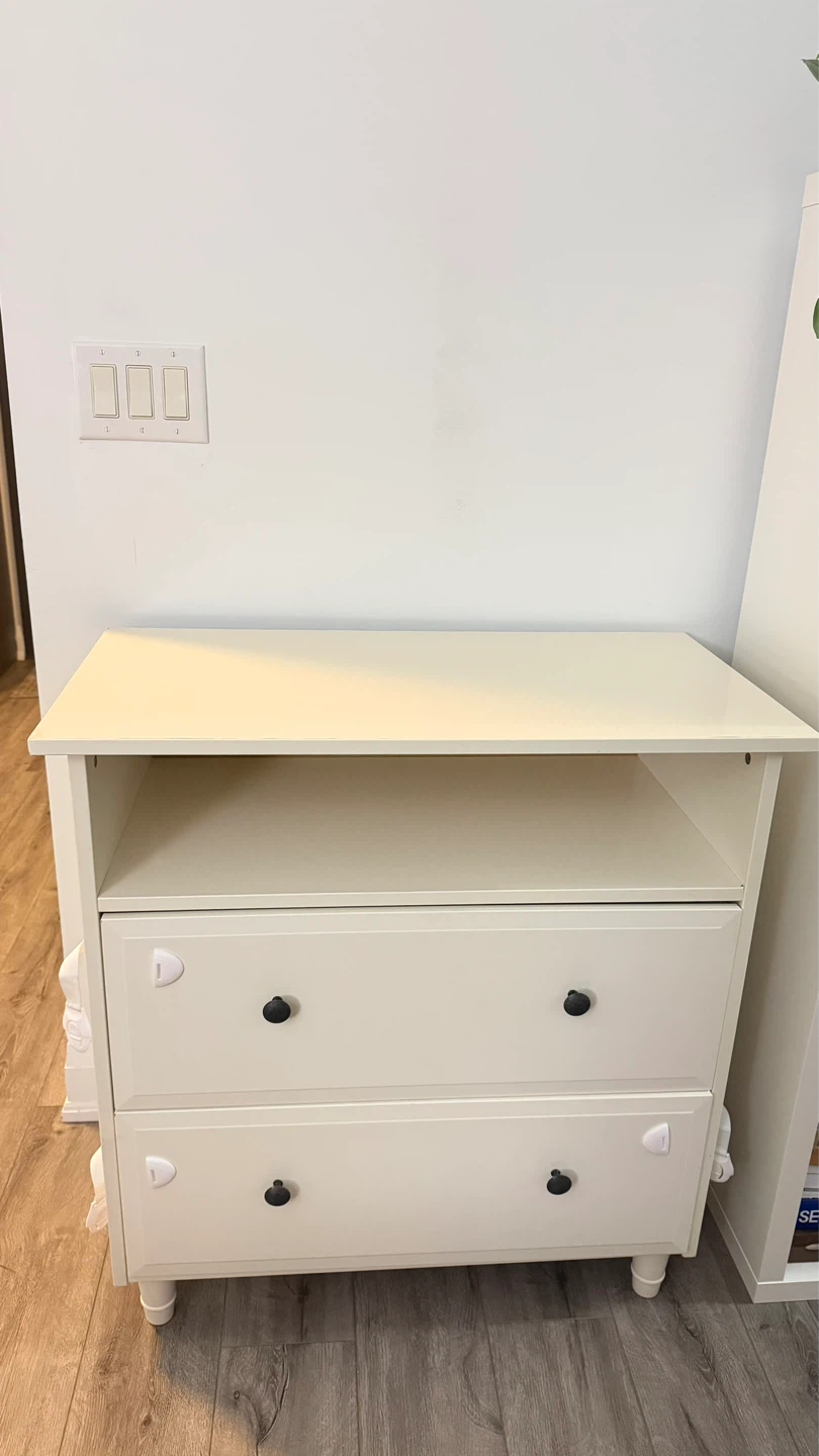 White 2-Drawer Dresser
