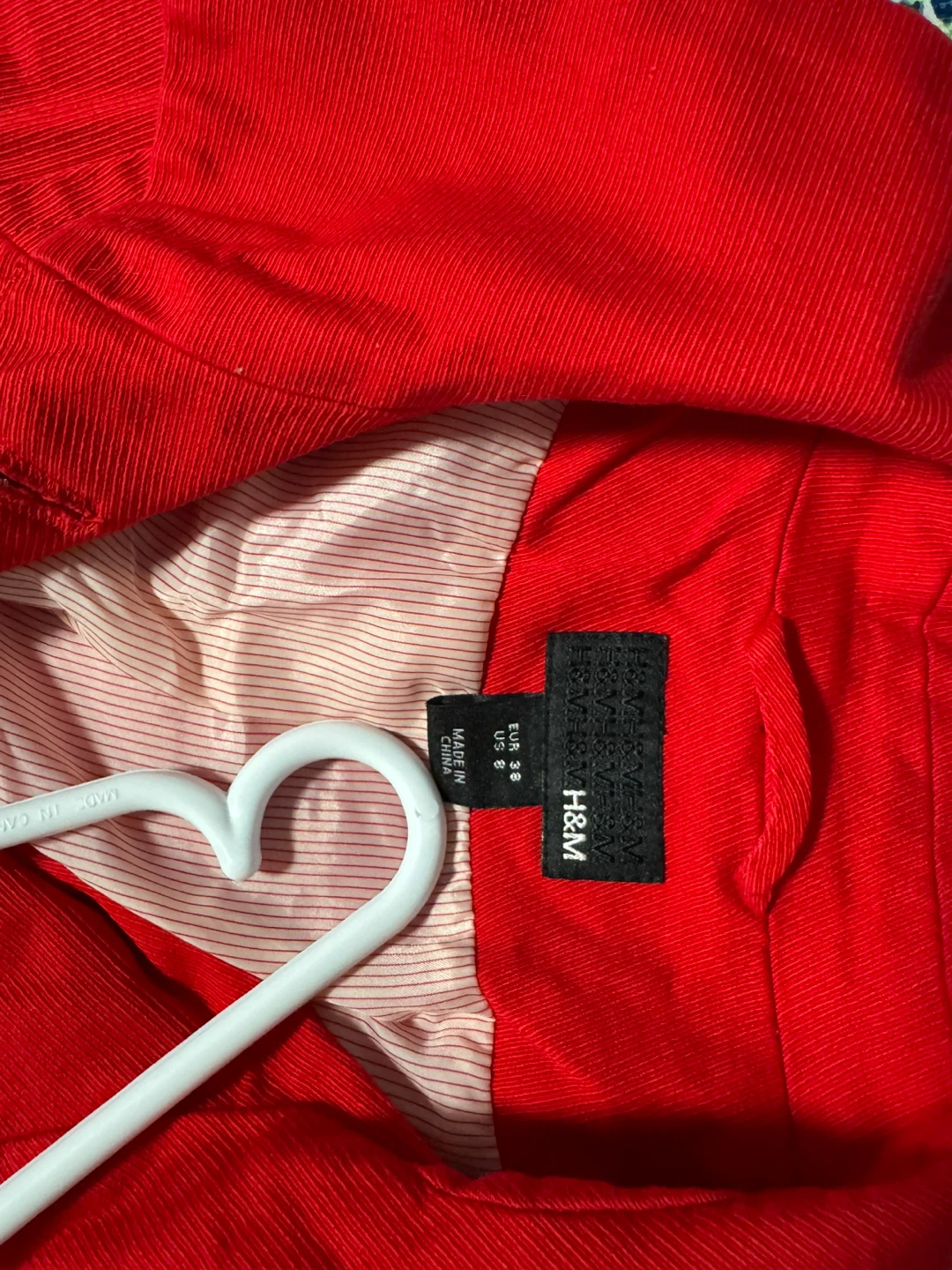 Red H&M Trench Coat - photo 3