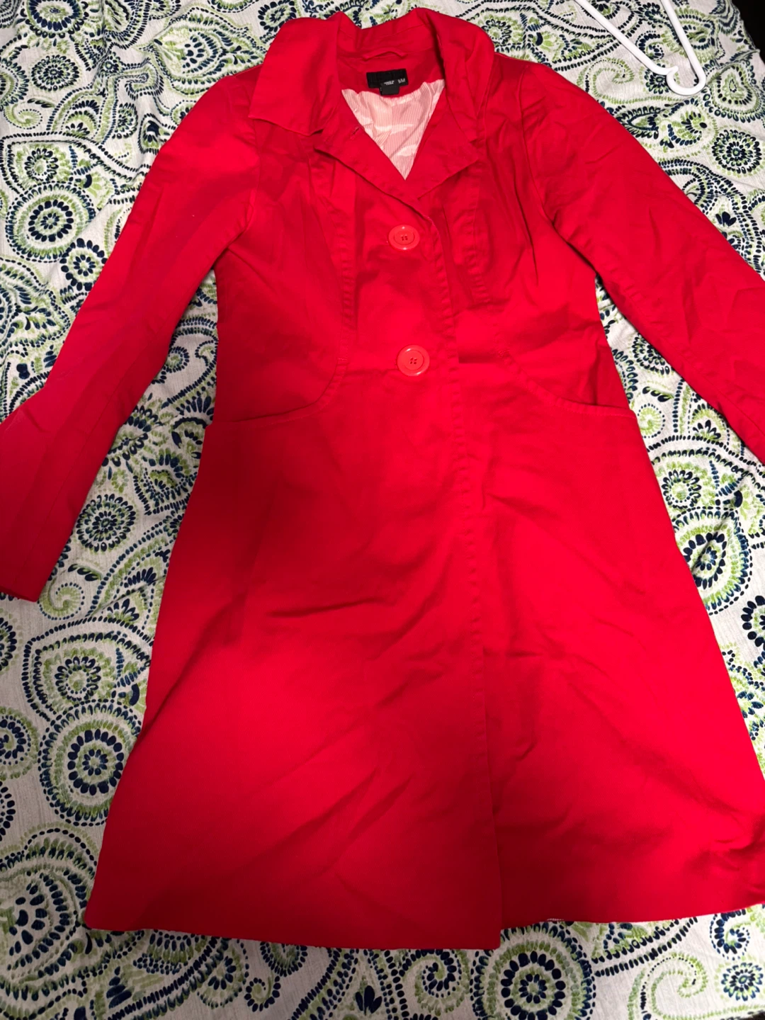 Red H&M Trench Coat - photo 2