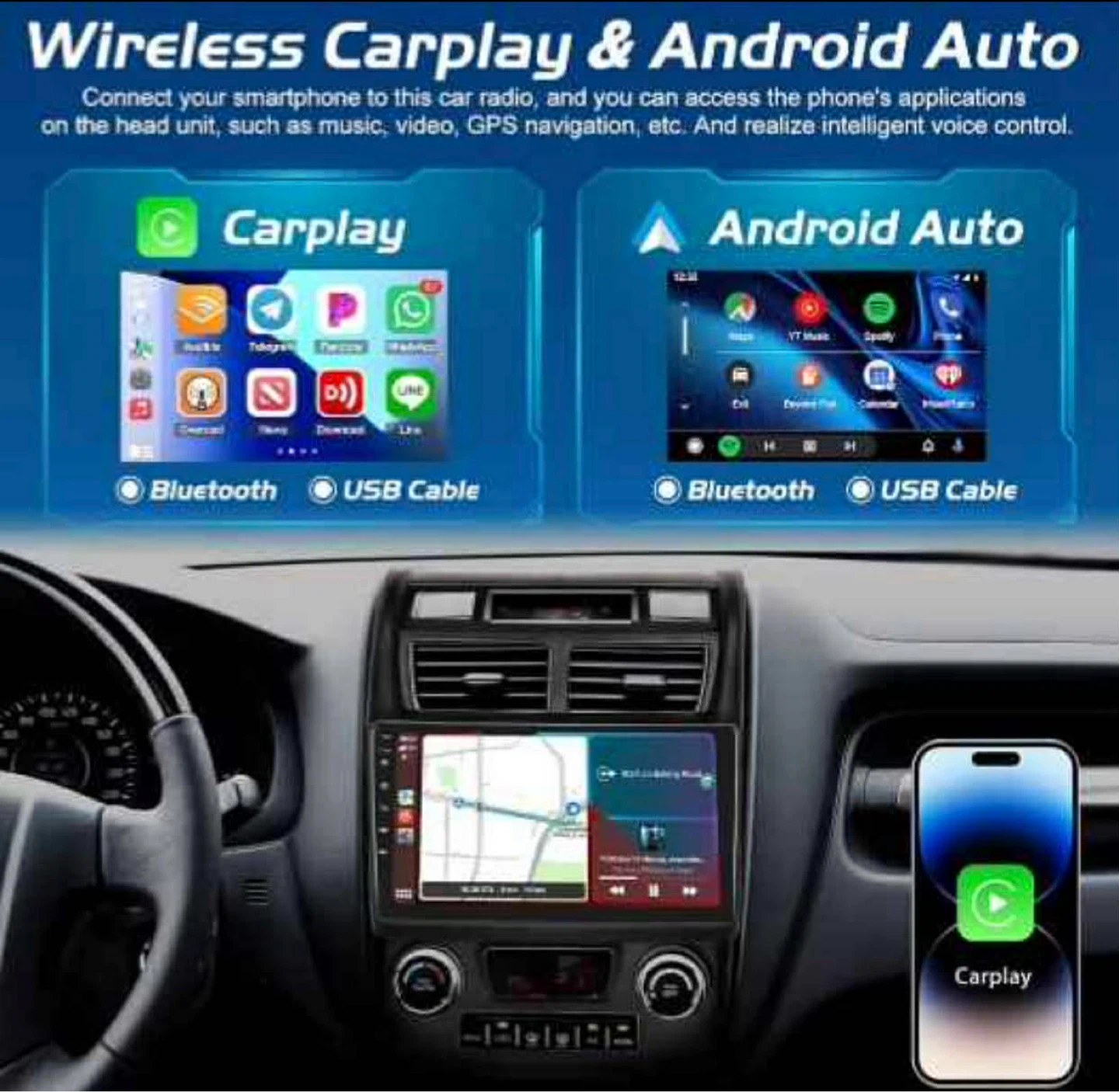 Kia Sportage 2007-2013, 9 Inch HD Touchscreen Android Car. - photo 4