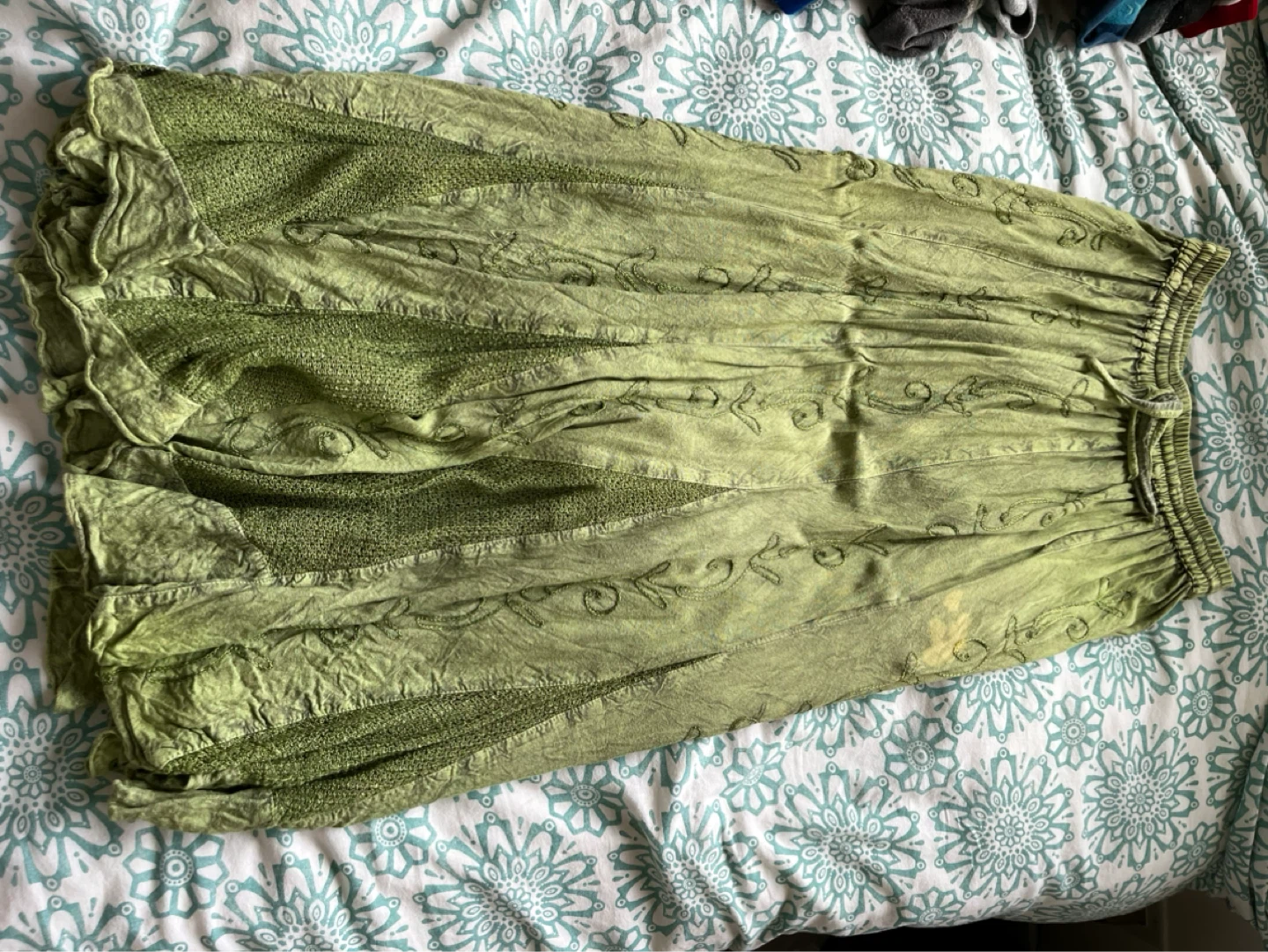 Green skirt!!