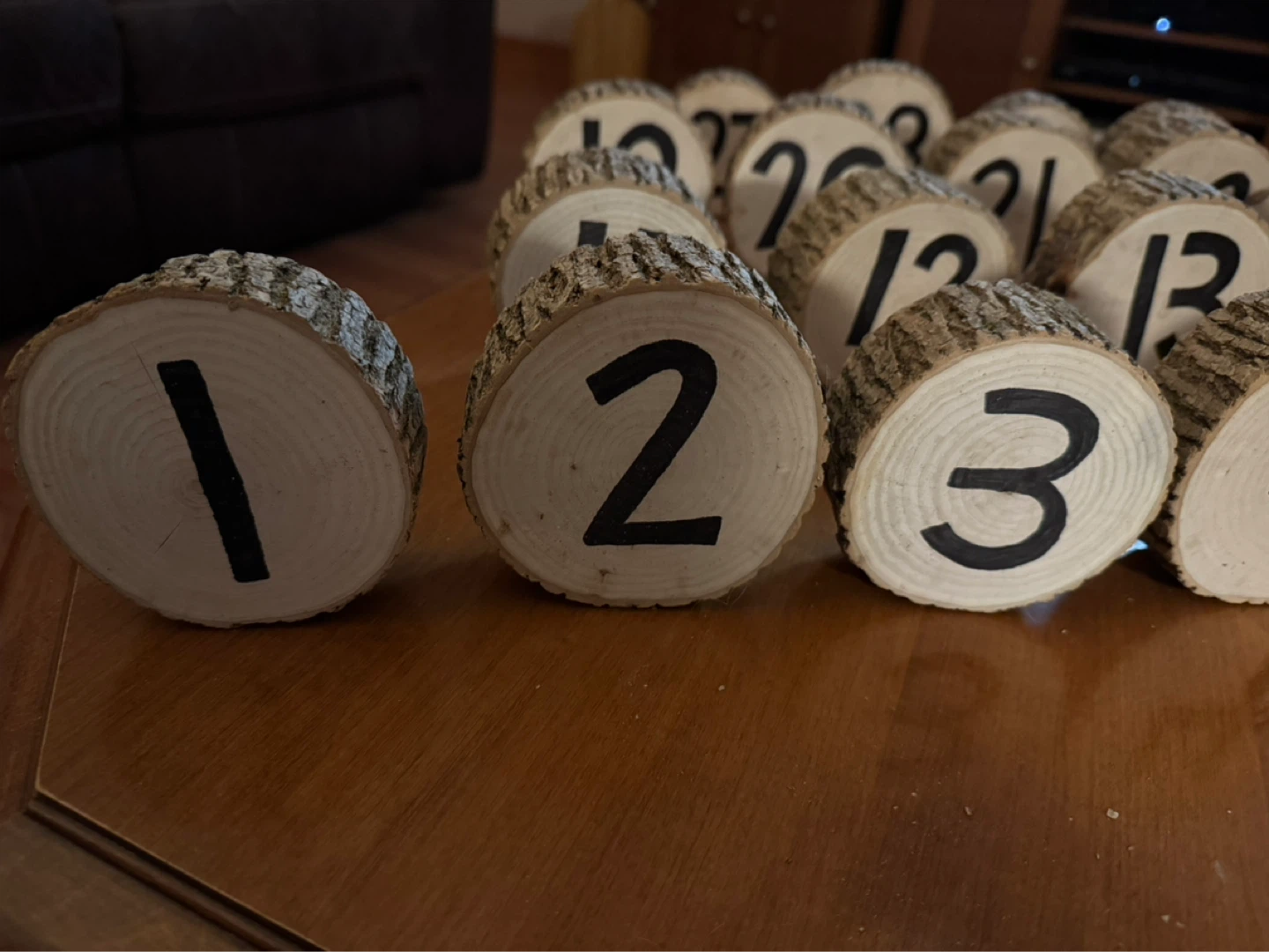 Set of Wooden Number Slices - photo 2