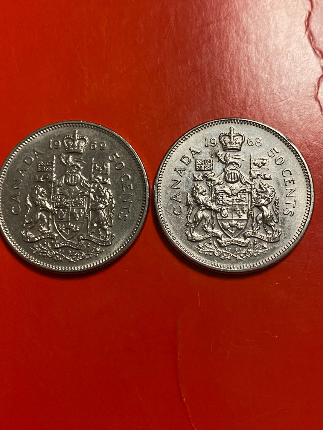 1968 & 1969 Canada 50 Cent Coin