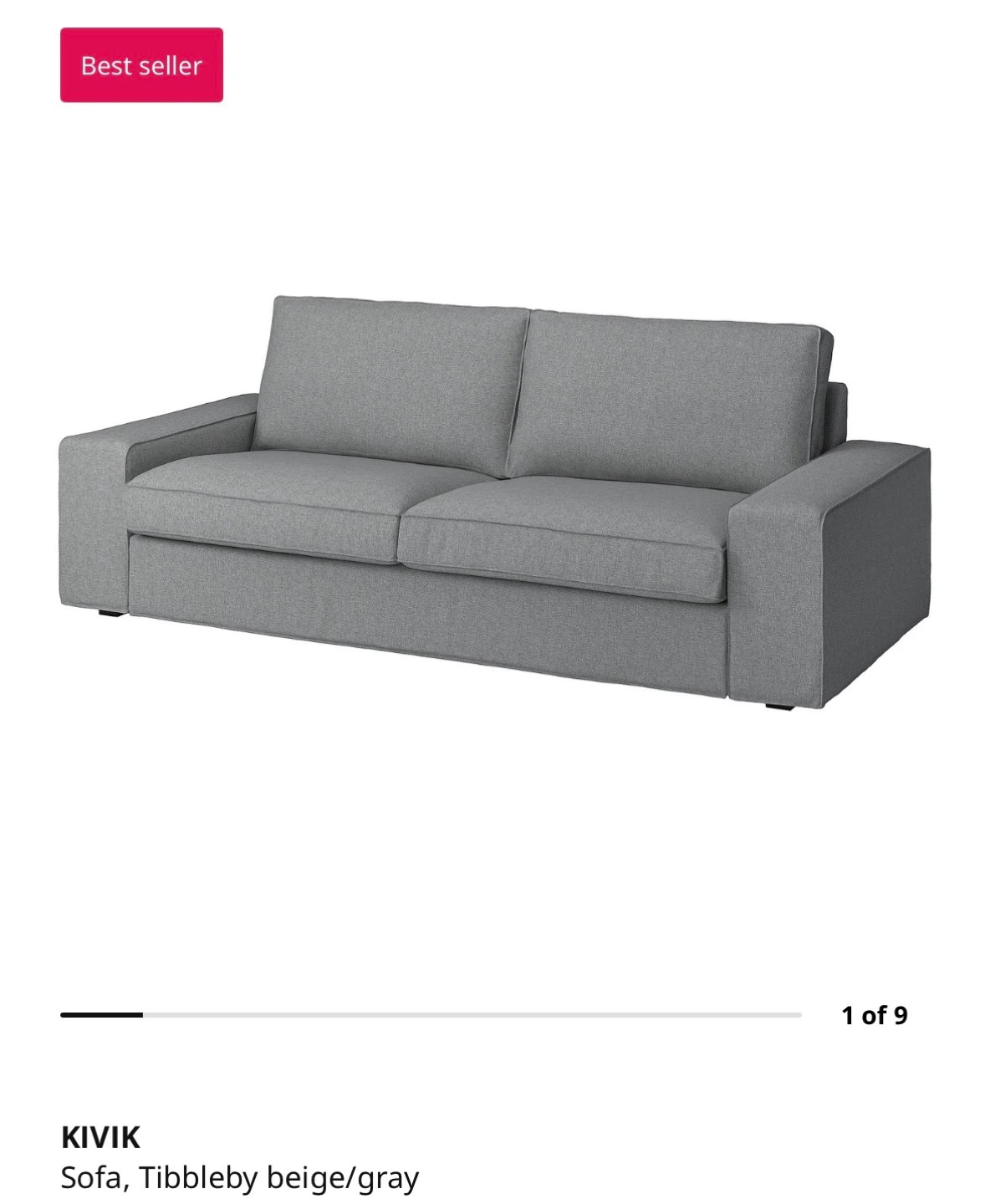 Grey loveseat sofa - photo 2