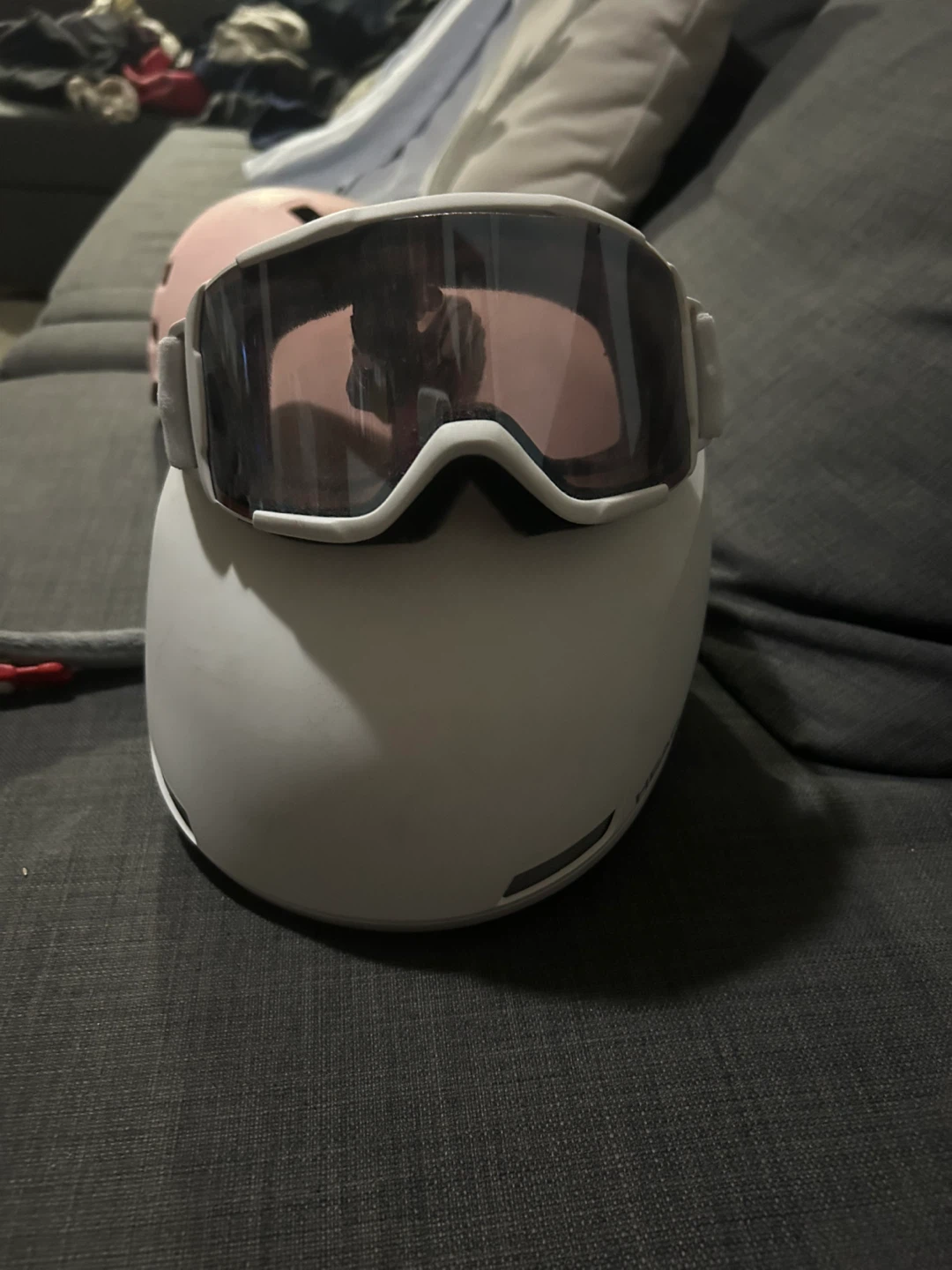 Barley used ski halmet and googles