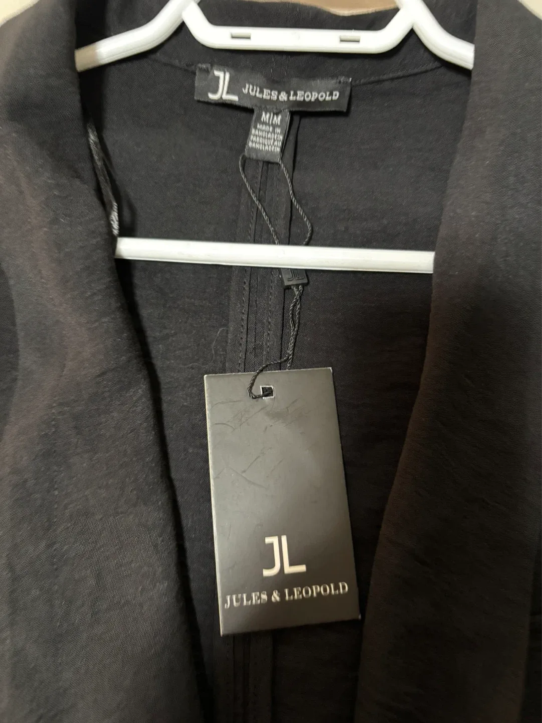 Jules & Leopold Black Drape Front Jacket M/M - photo 2
