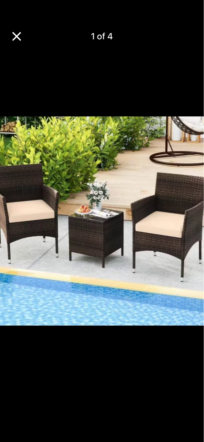 3pc outdoor balcony patio set