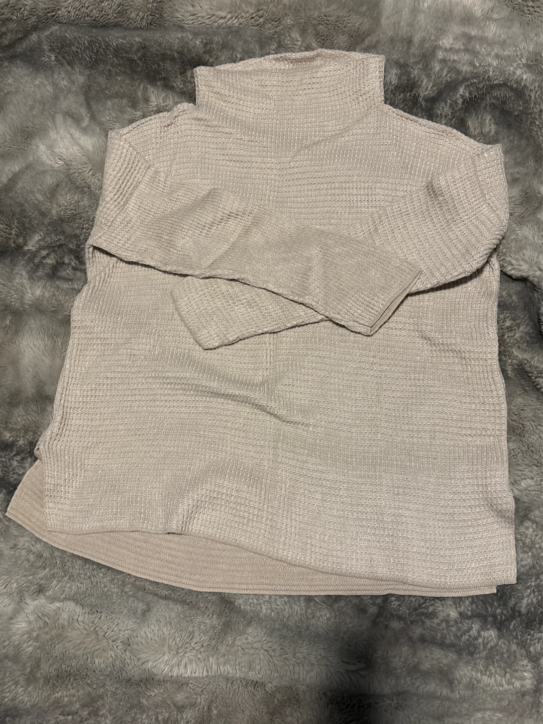 Eileen Fisher Beige Knit Turtleneck Sweater - photo 2