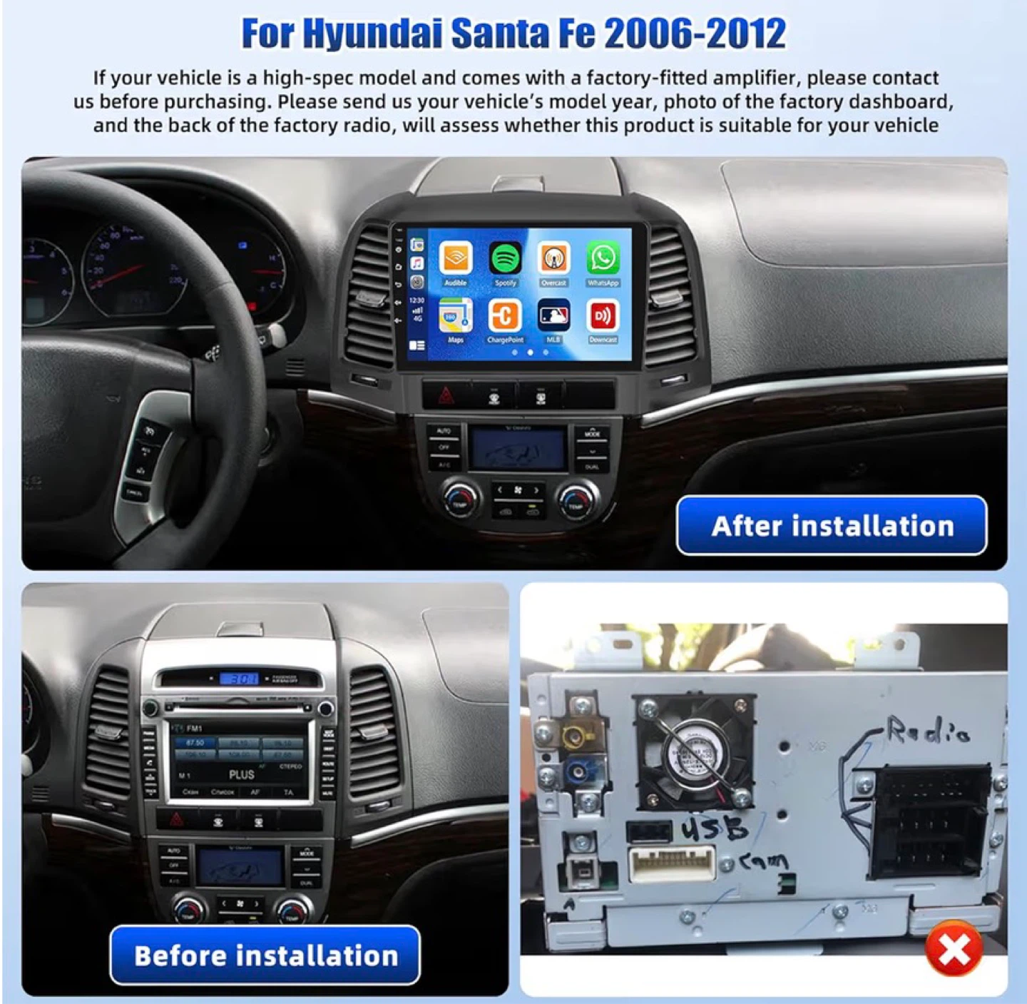 Hyundai Santa Fe 2006-2012 Android Car Stereo HC8163 - photo 2