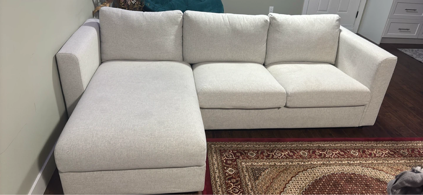 Ikea Finnala Light Grey Sectional Sofa with Storage