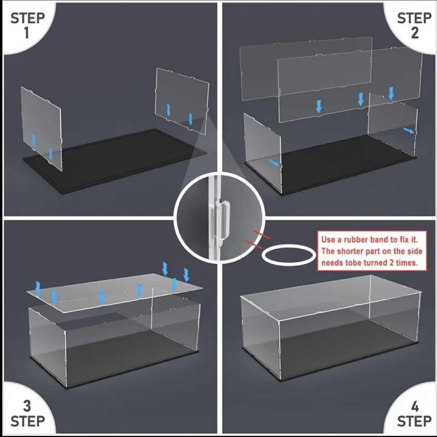 Clear Display Case Box with Black Base - photo 4