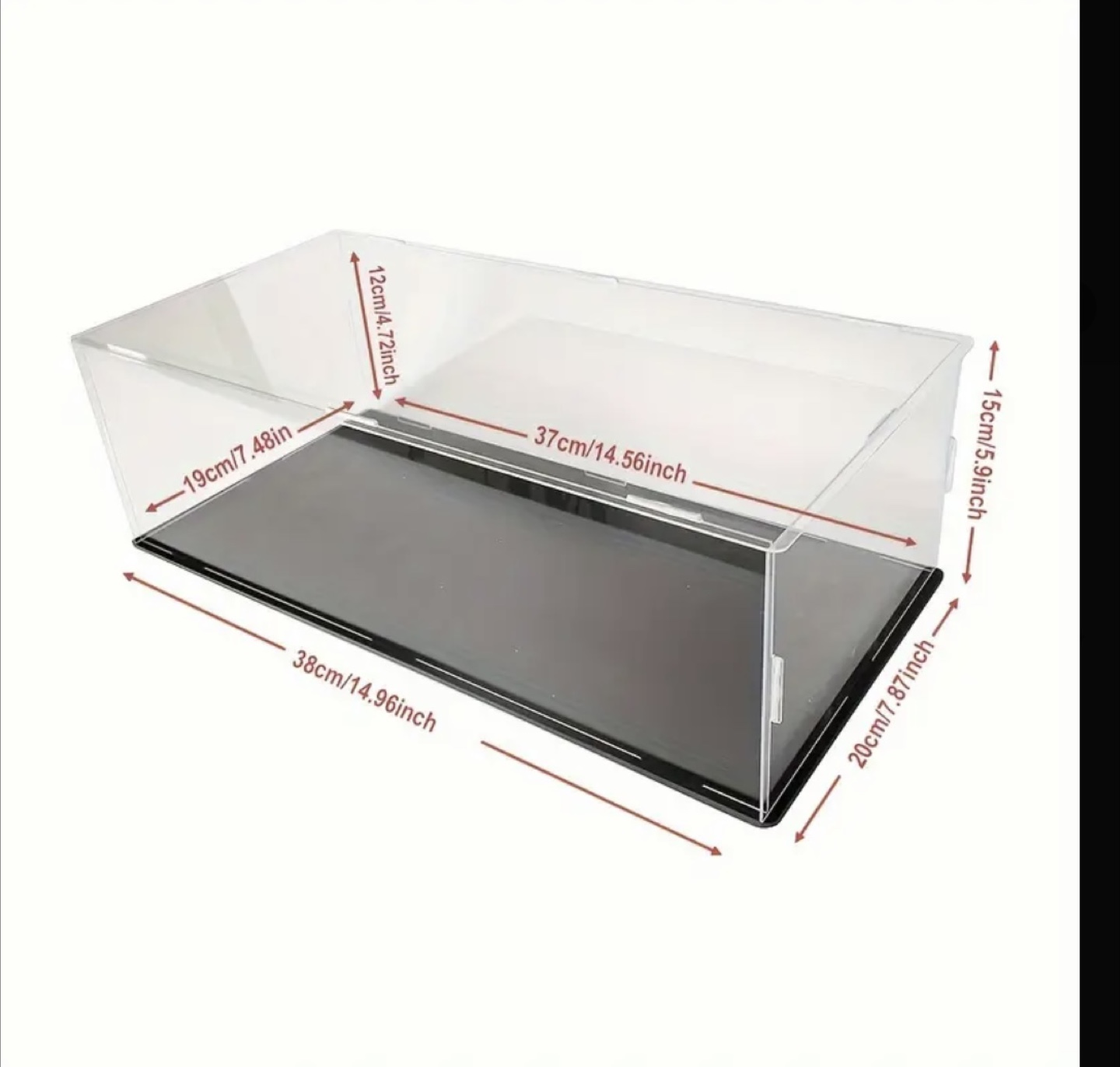 Clear Display Case Box with Black Base - photo 2