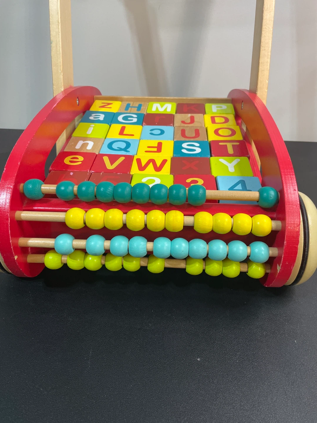 ✨High Quality👌 Janod Wooden Alphabet Walker Toy with Beads - photo 5