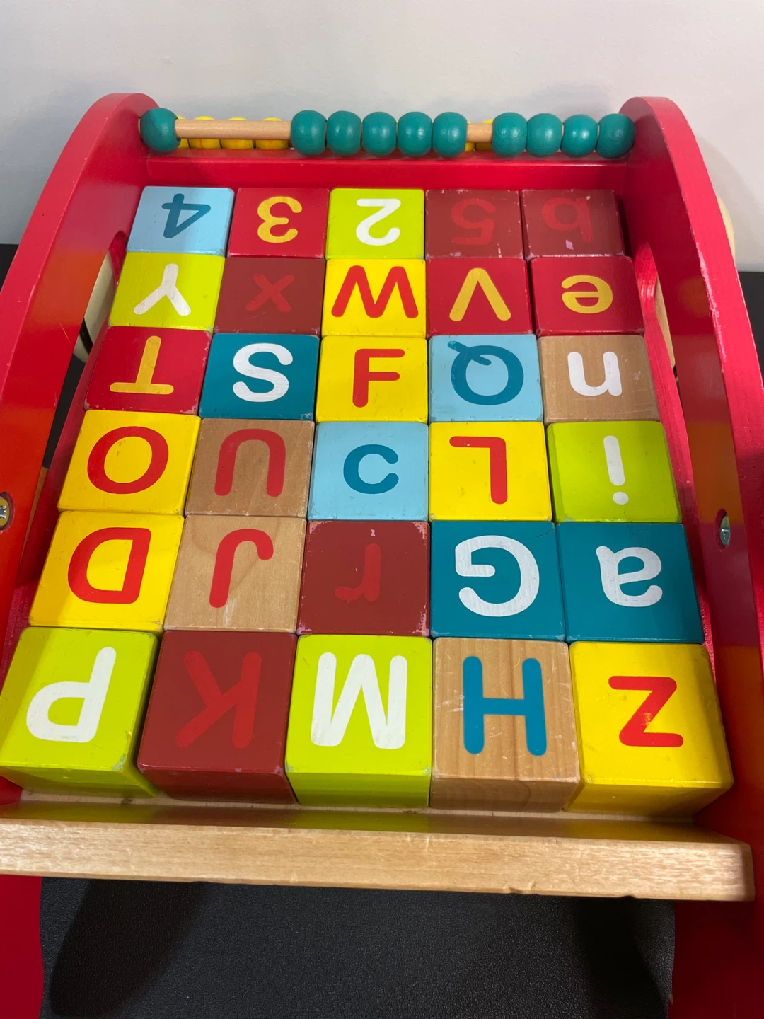 ✨High Quality👌 Janod Wooden Alphabet Walker Toy with Beads - photo 4