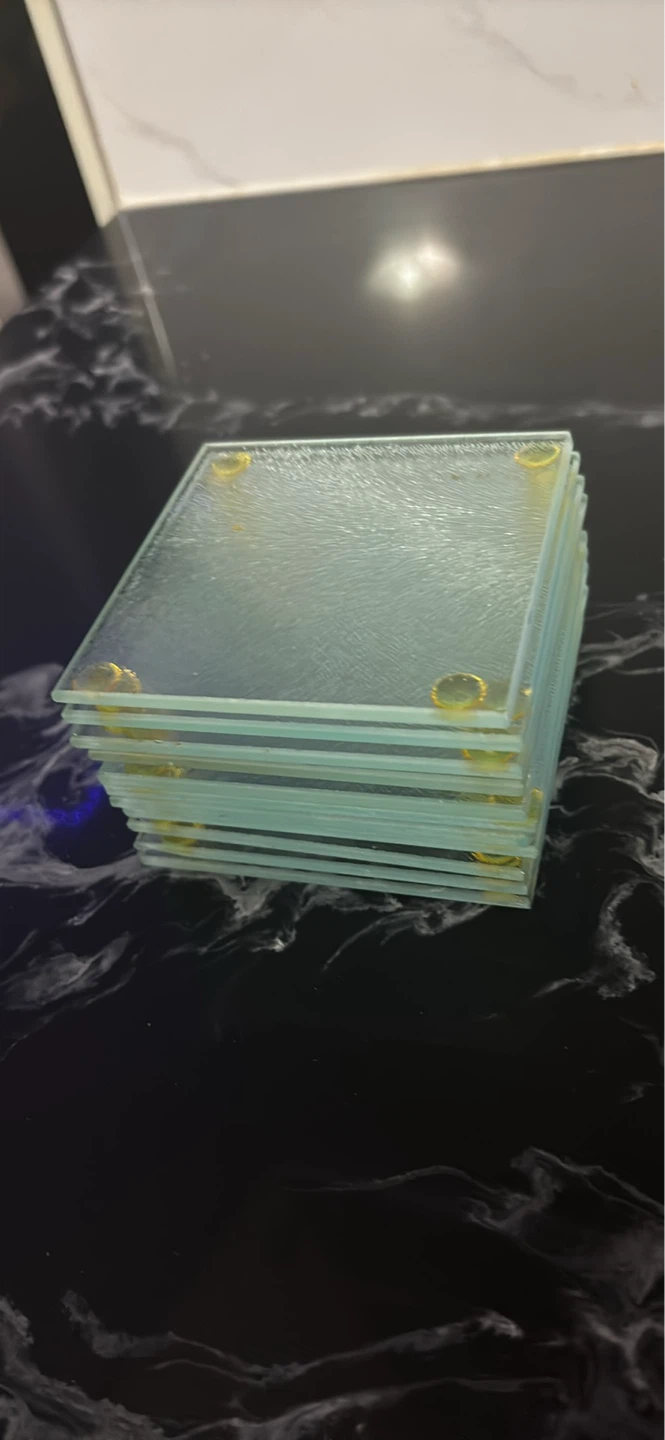 11 Glass Coasters Set