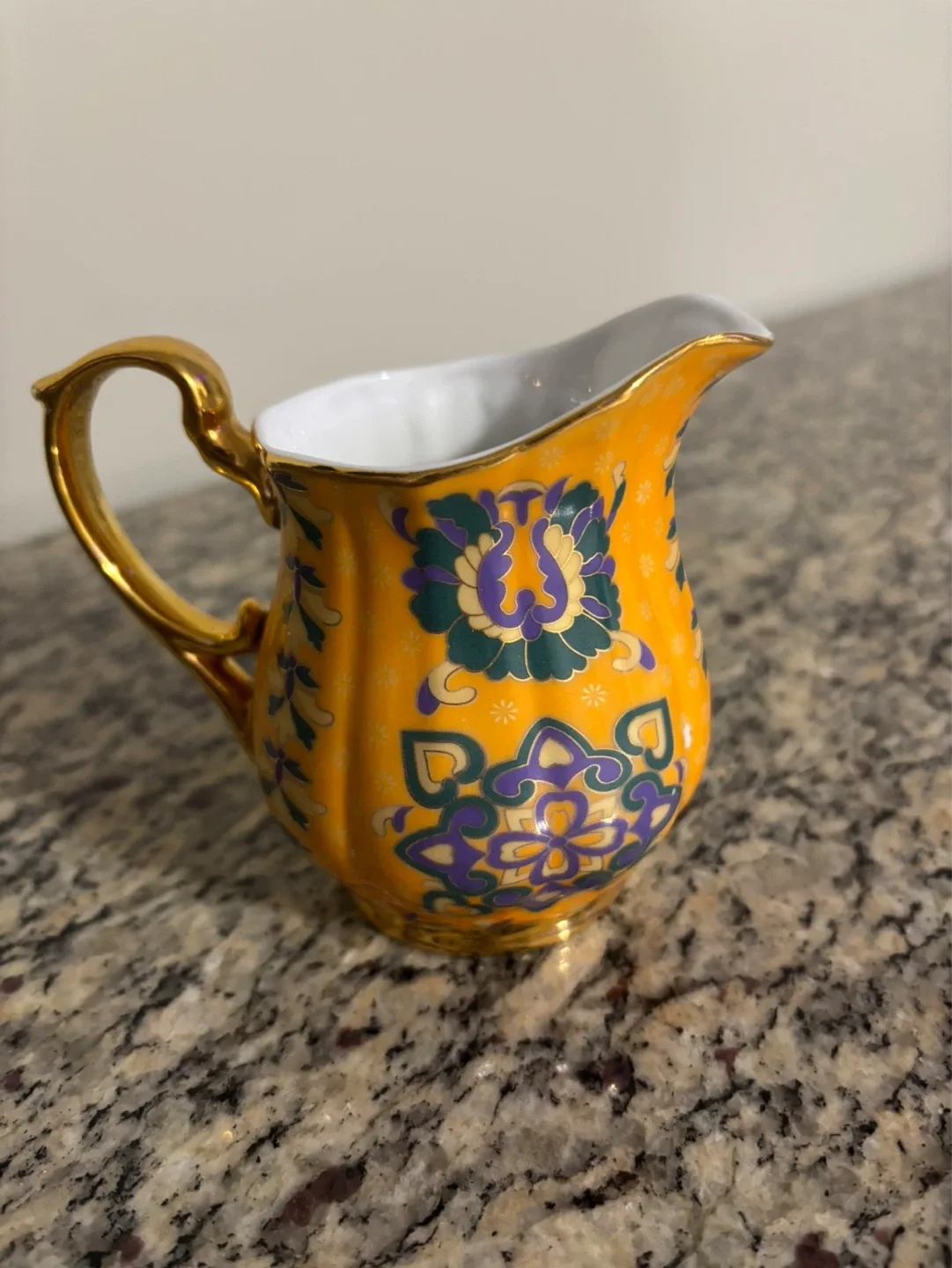 Japanese Orange Floral Creamer Pitcher - photo 3