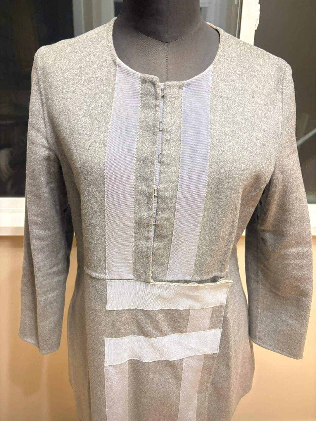Women's Grey Wool Blend Coat