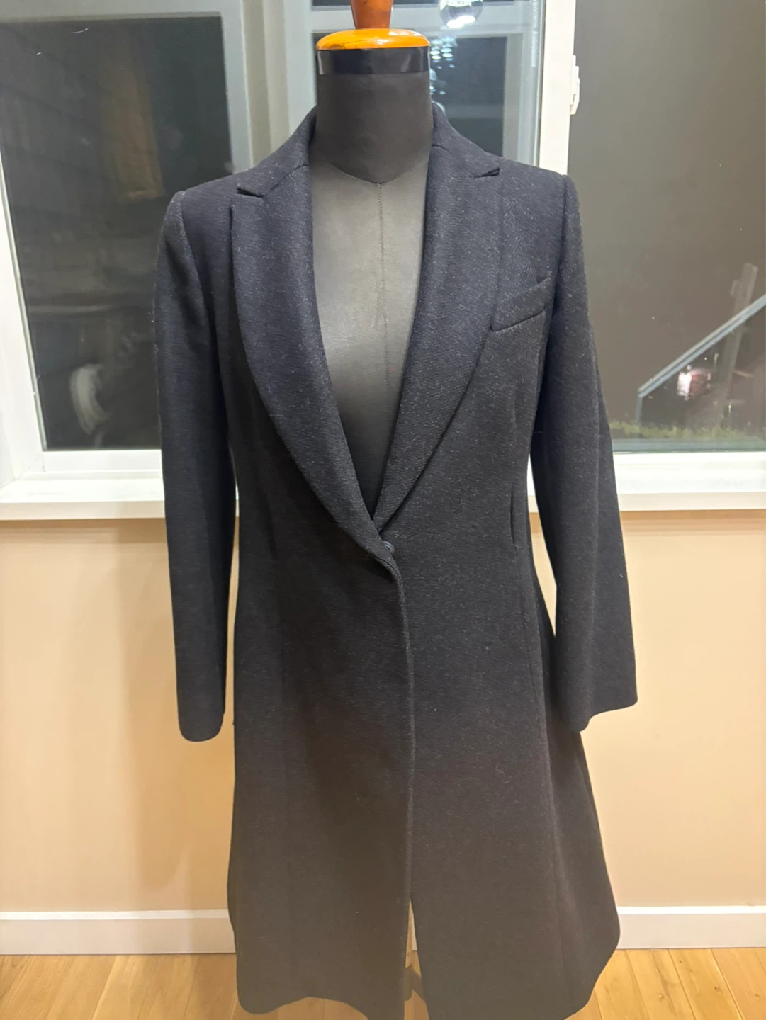 Tara Jarmon Women's Dark Grey Wool Blend Coat Size 40