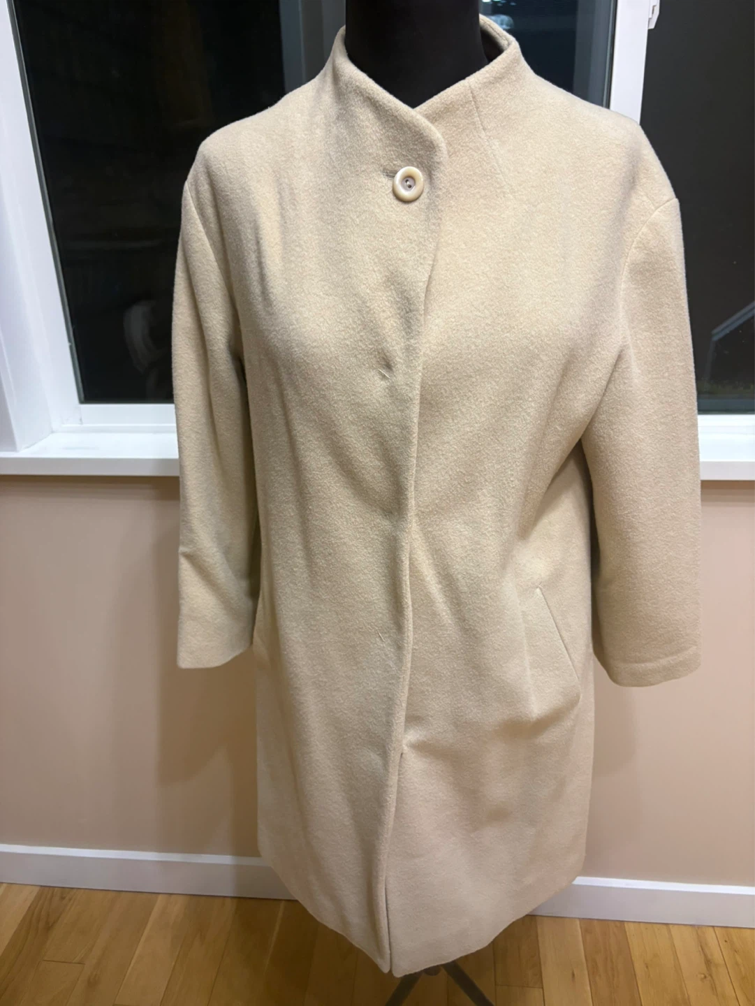 Women's Beige Wool Coat