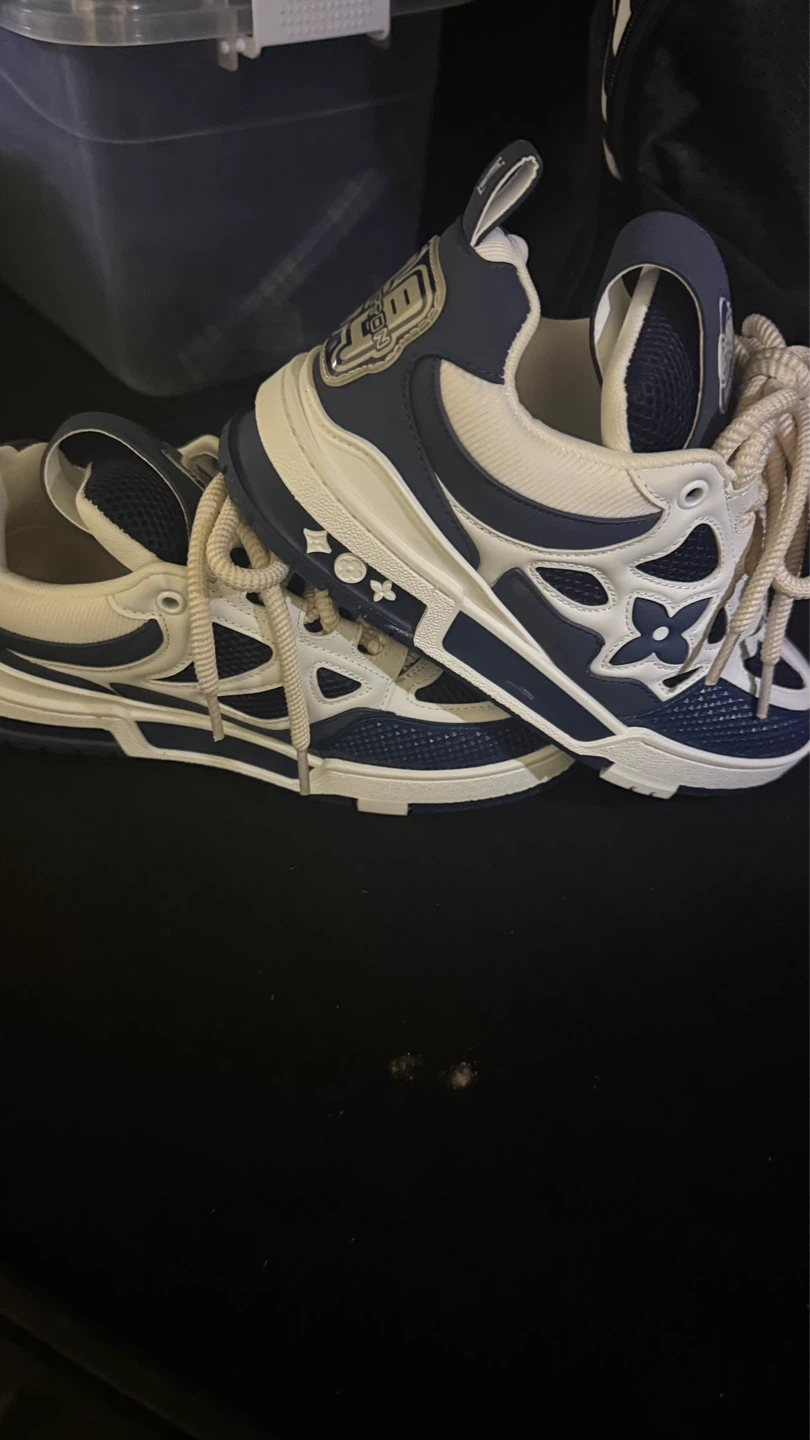 Louis Vuitton White/Navy Sneakers Size 39 - photo 2