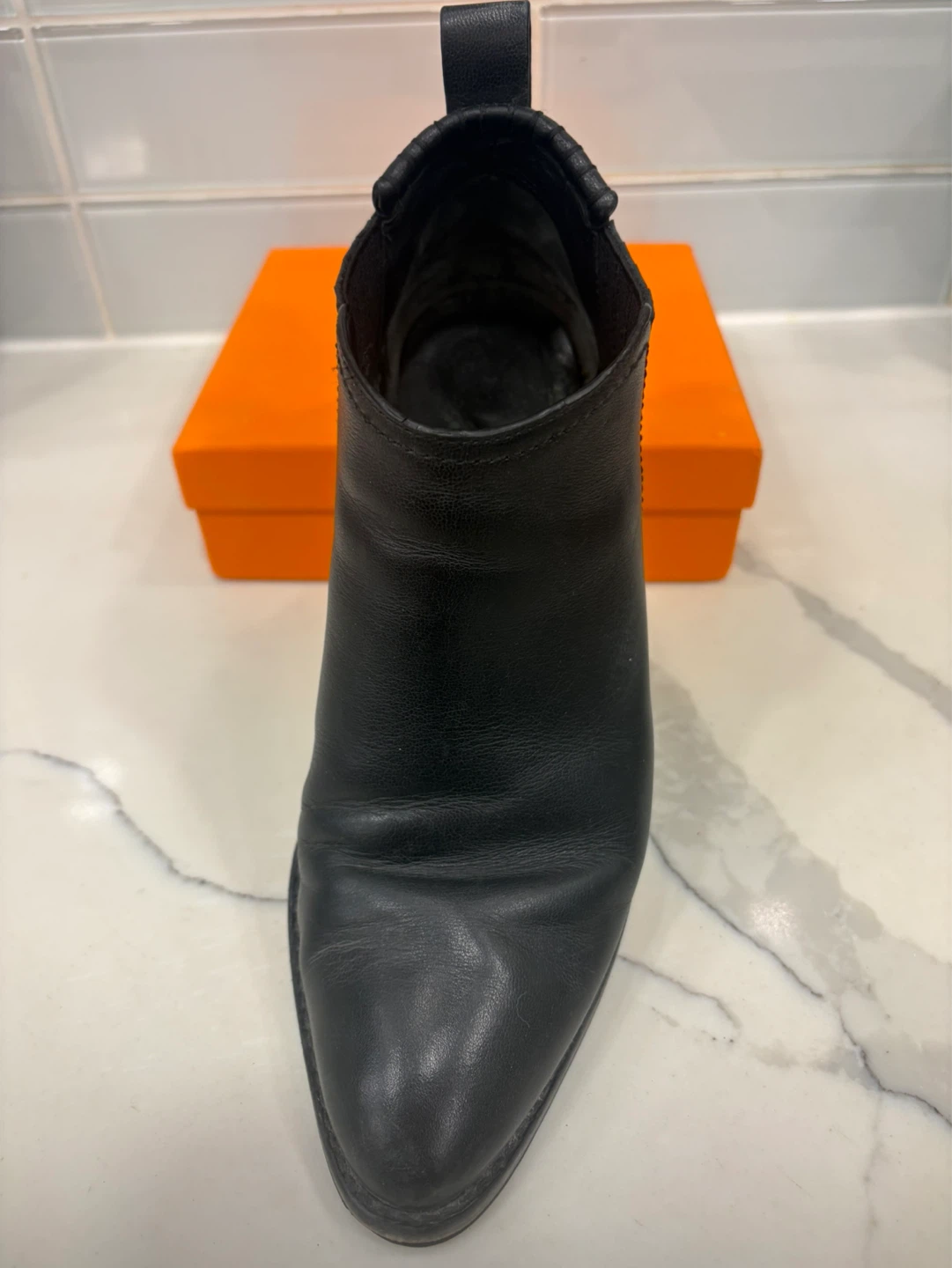 Black Leather Ankle Boots