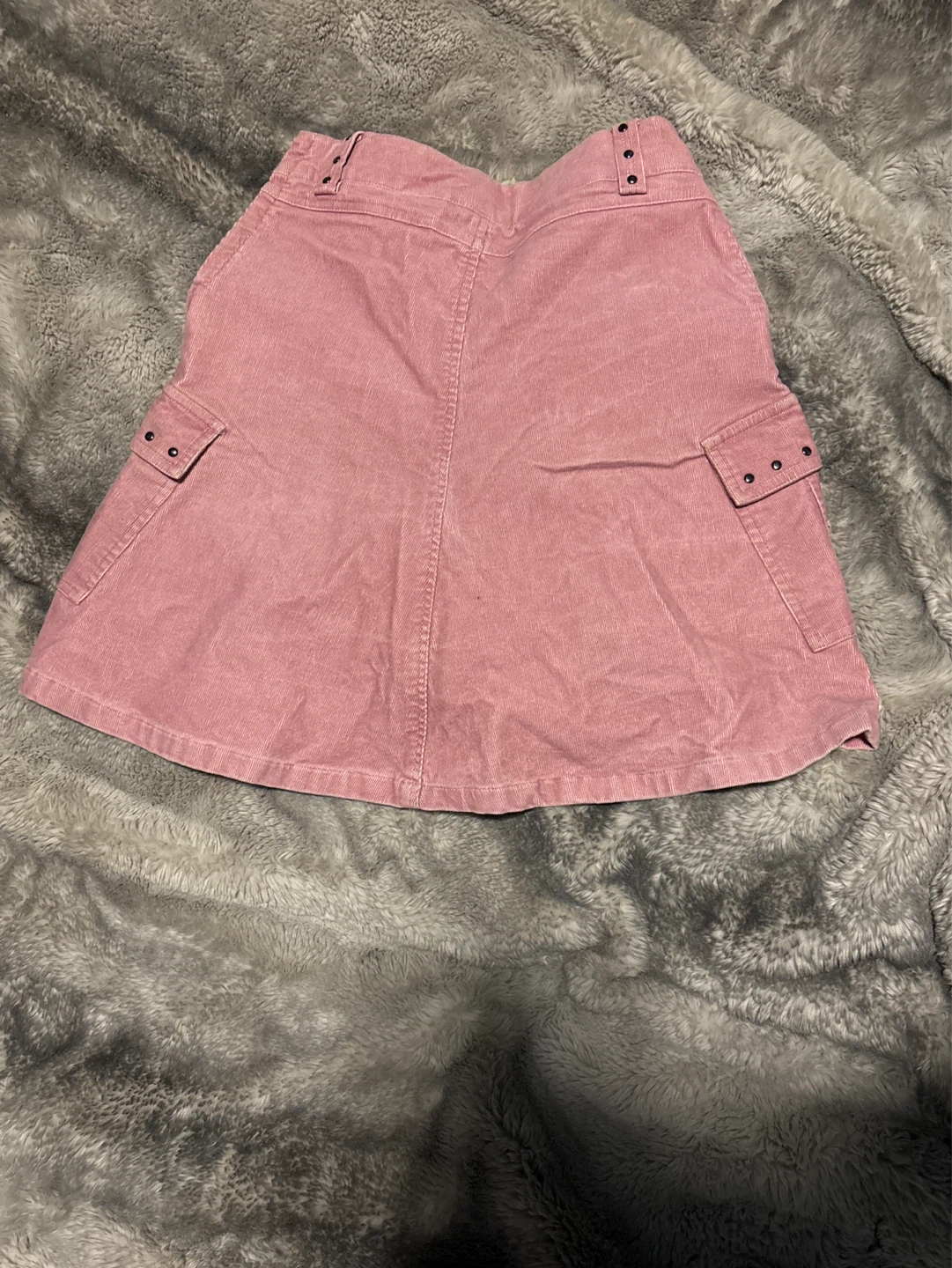 Y2K Roberta di Camerino Pink Corduroy Cargo Skirt - photo 2