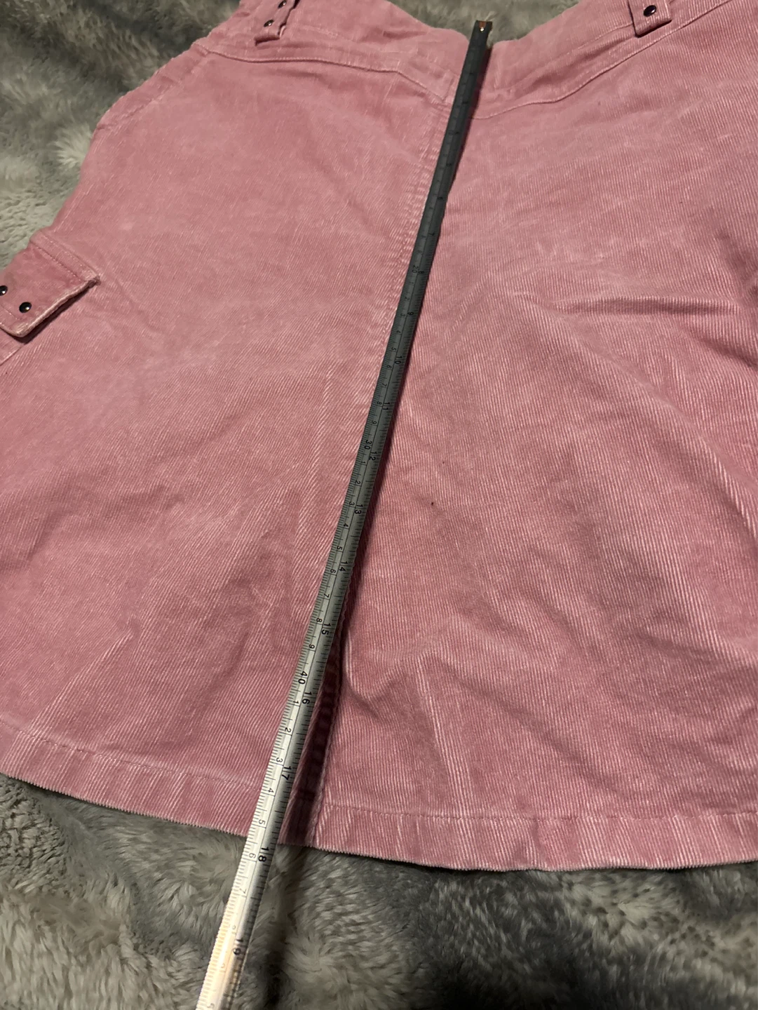 Y2K Roberta di Camerino Pink Corduroy Cargo Skirt - photo 4