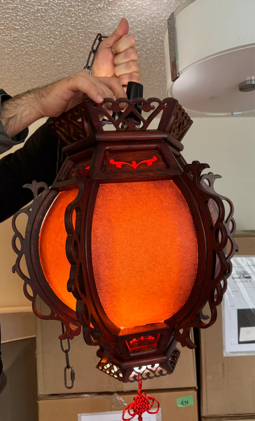 Decorative Wooden Lantern with Tassel - photo 2