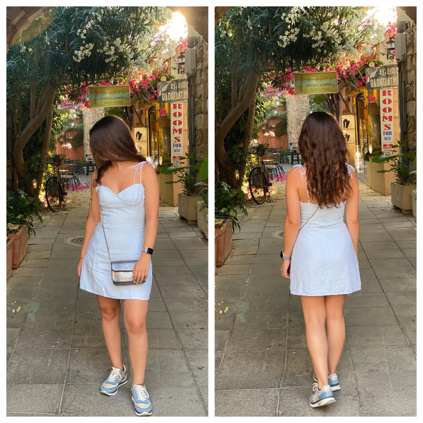 Light Blue Linen-Blend Sundress