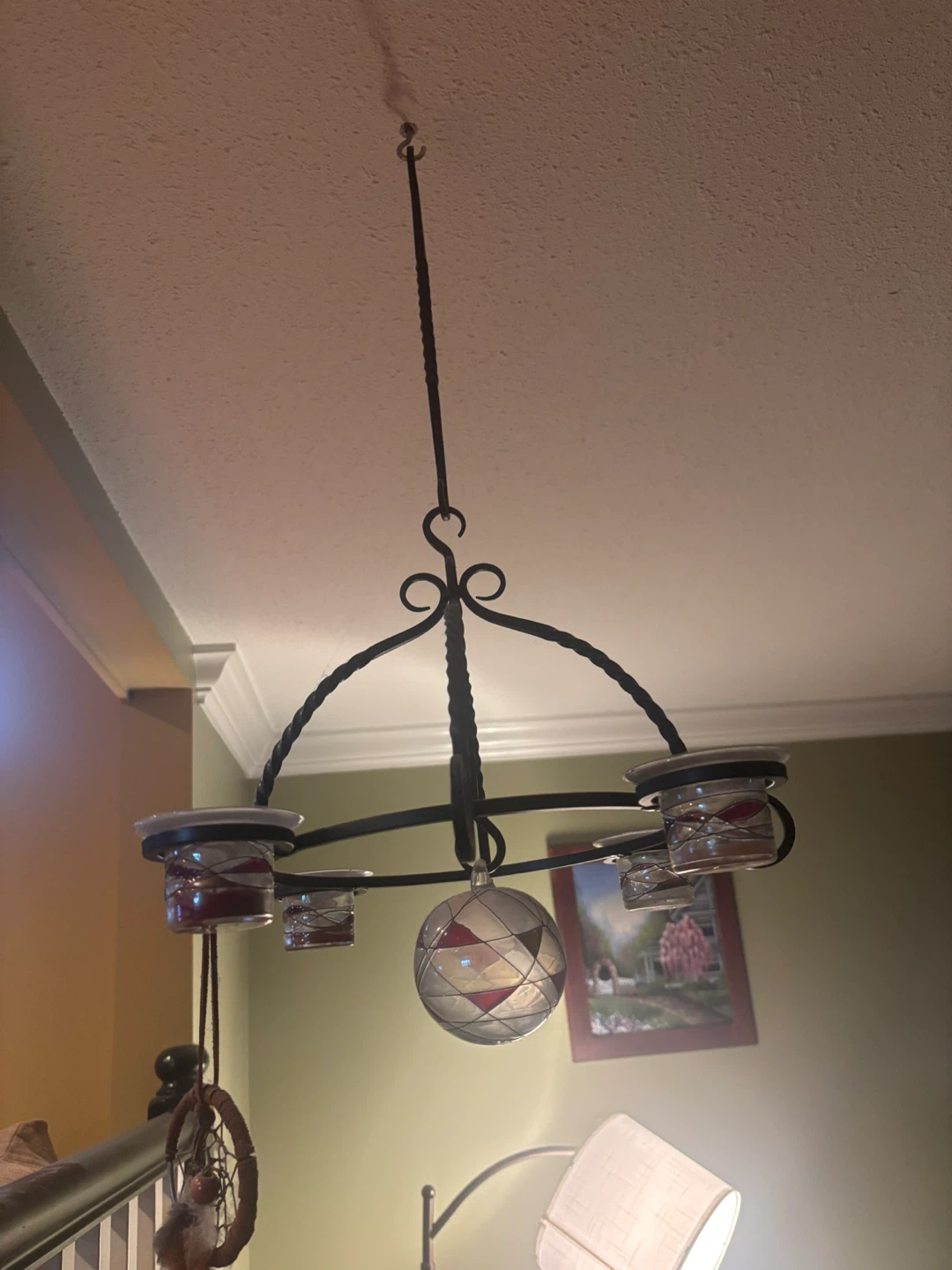 Black Wrought Iron Chandelier Candle Holder