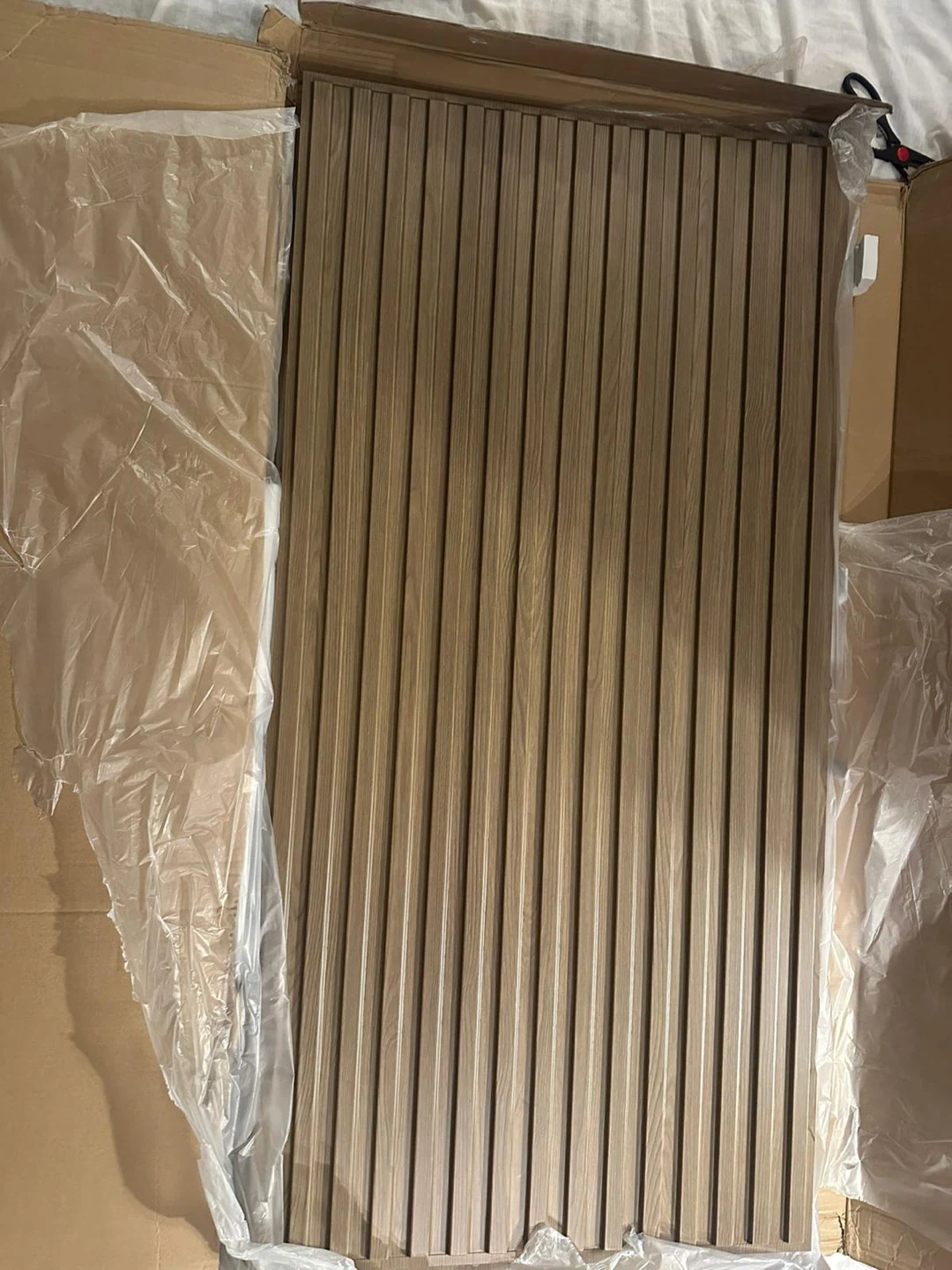 Wood Slats Wall Panel Vinyl PVC 24" x 48" Brown - photo 4
