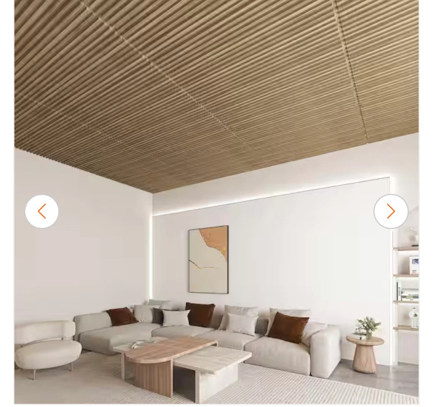 Wood Slats Wall Panel Vinyl PVC 24" x 48" Brown - photo 3