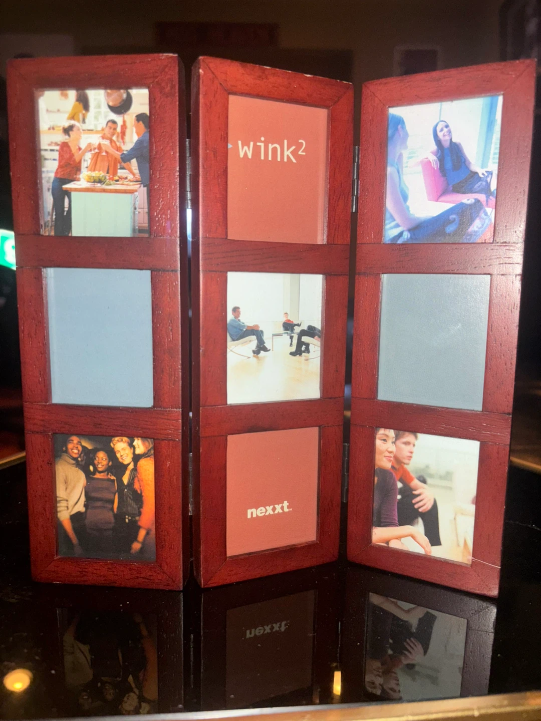 3-Panel Wood Photo Frame