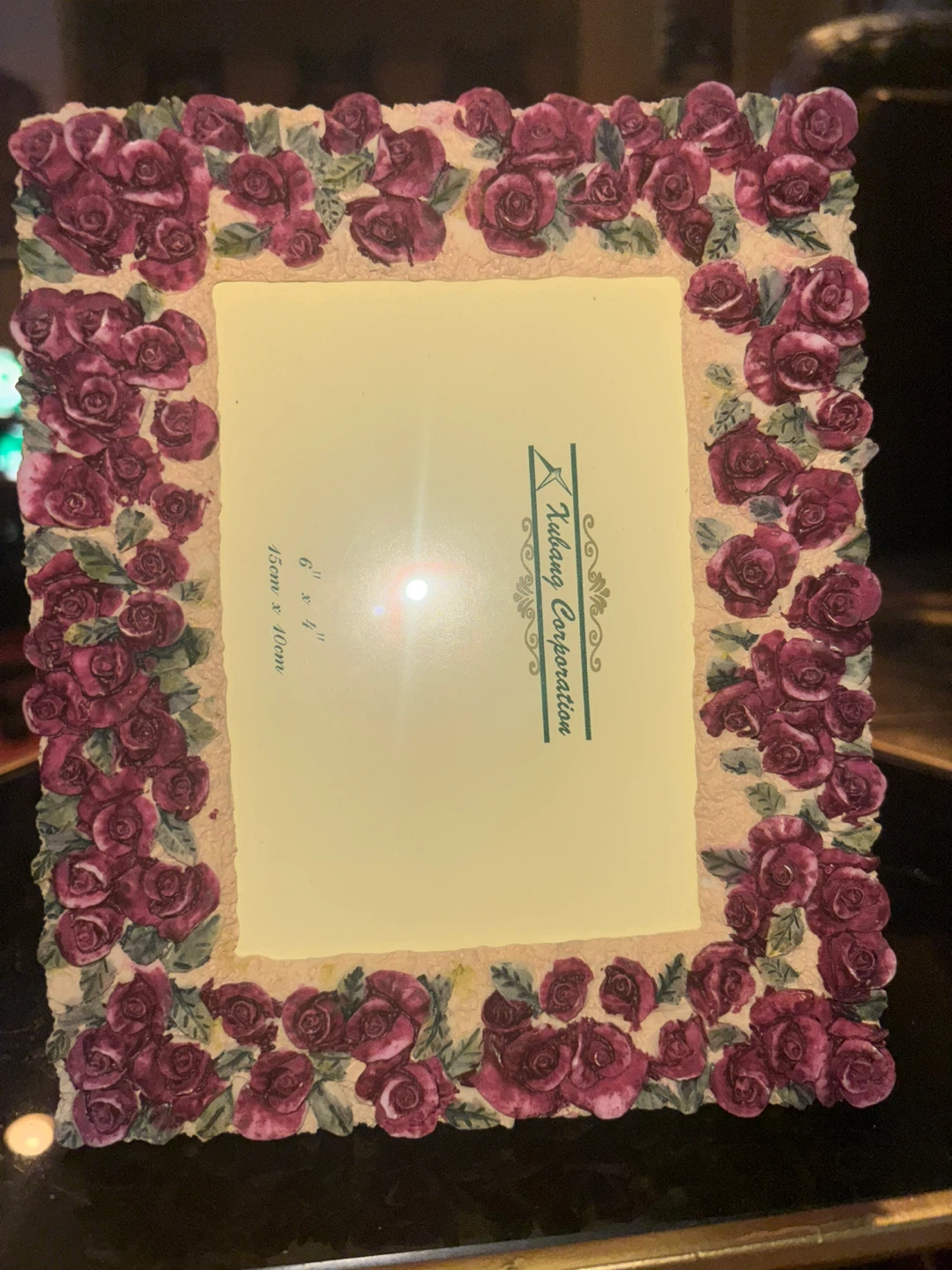 Rose Floral Picture Frame 6" x 4"