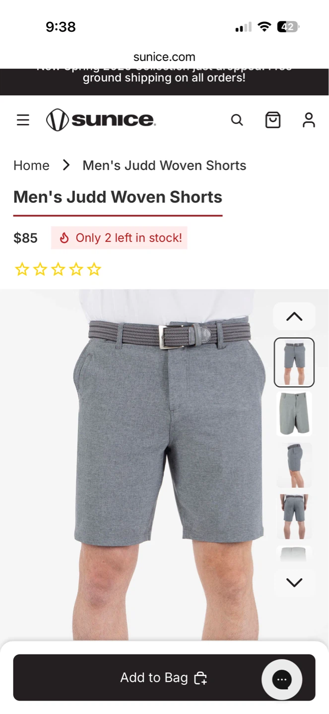 Sunice Men's Judd Woven Shorts Size 36 - photo 5