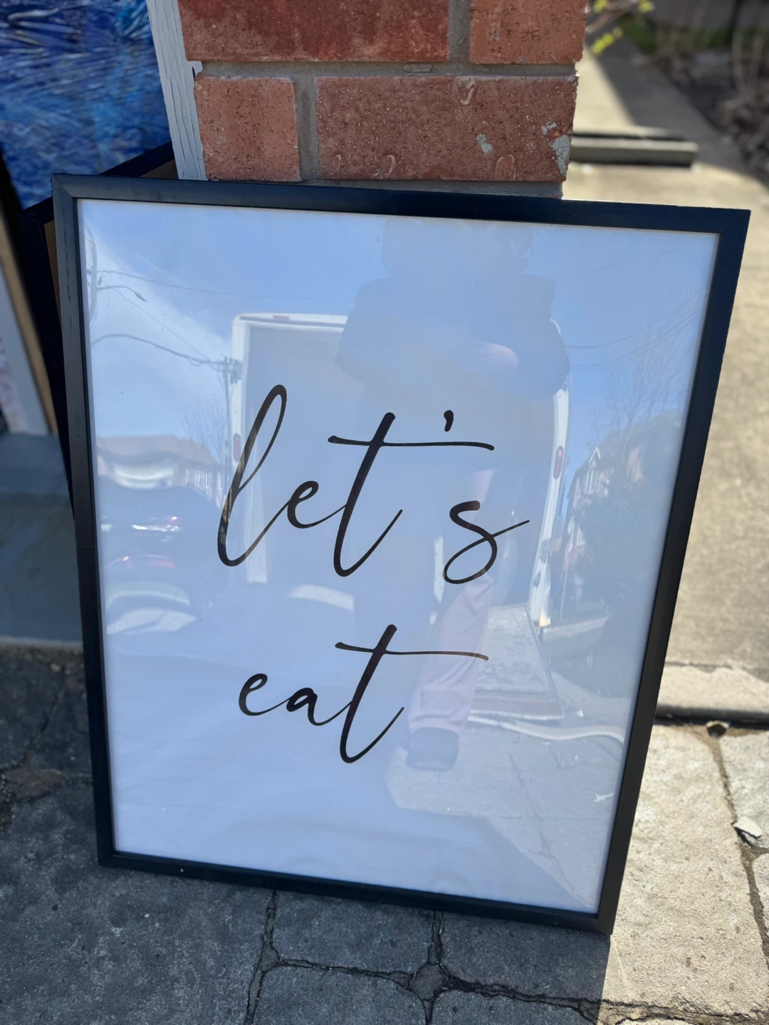 Framed 'Let's Eat' Wall Art