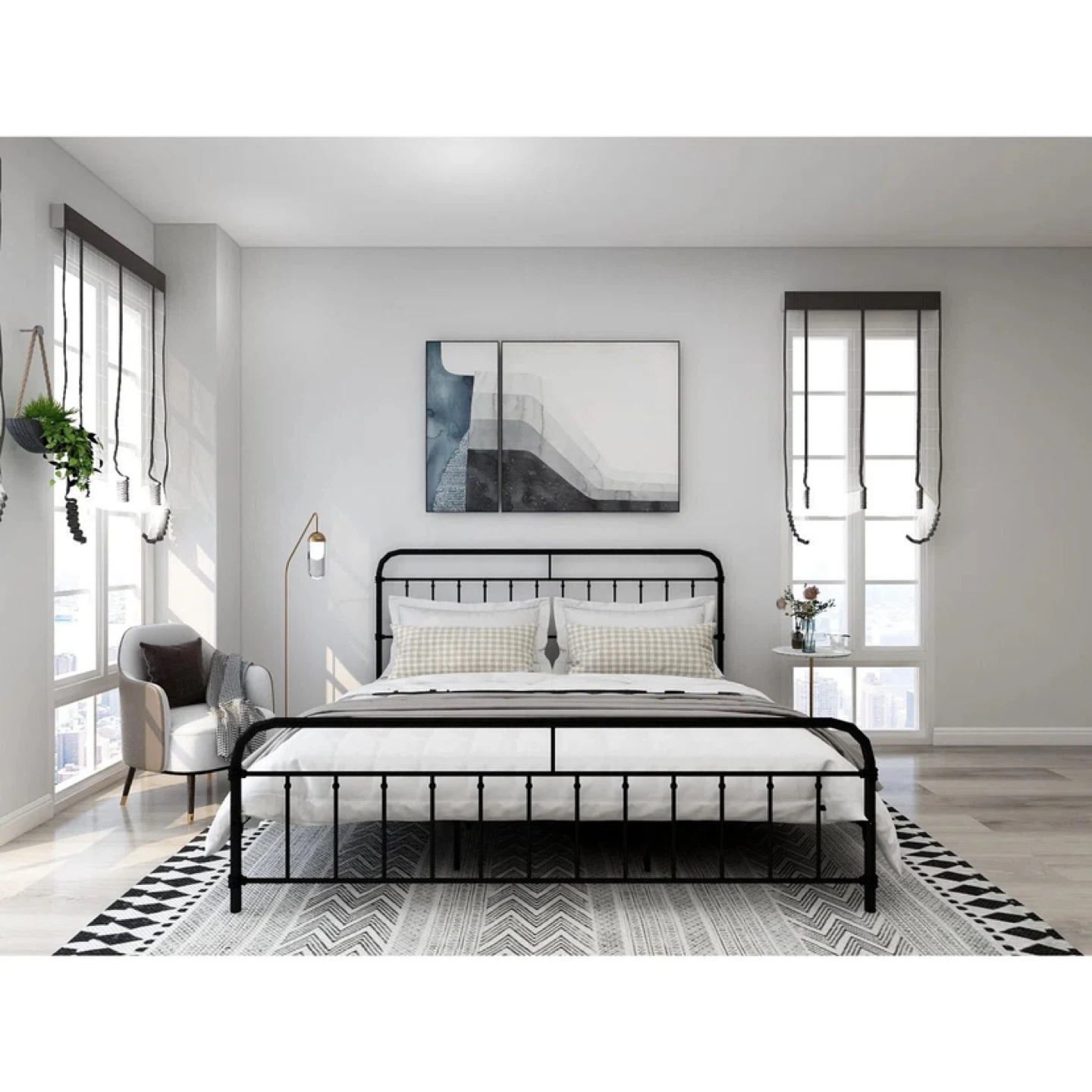 Black Metal Bed Frame - photo 5