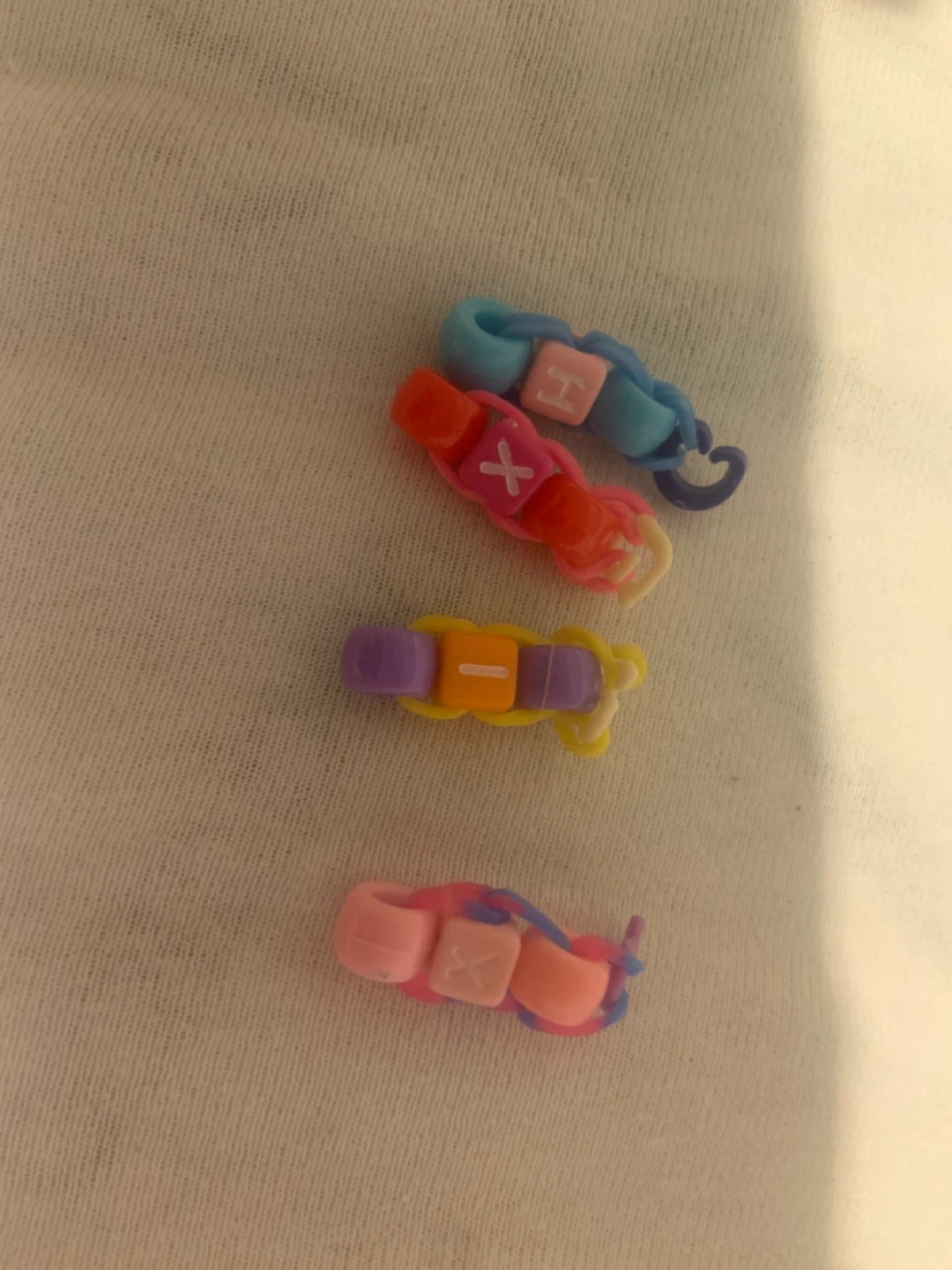 Set of 4 DIY Friendship keychains with initials - photo 2