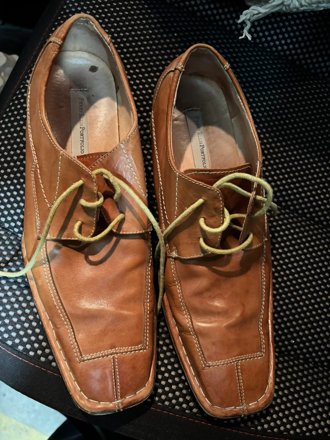 Perry Ellis Portfolio Men's Brown Leather