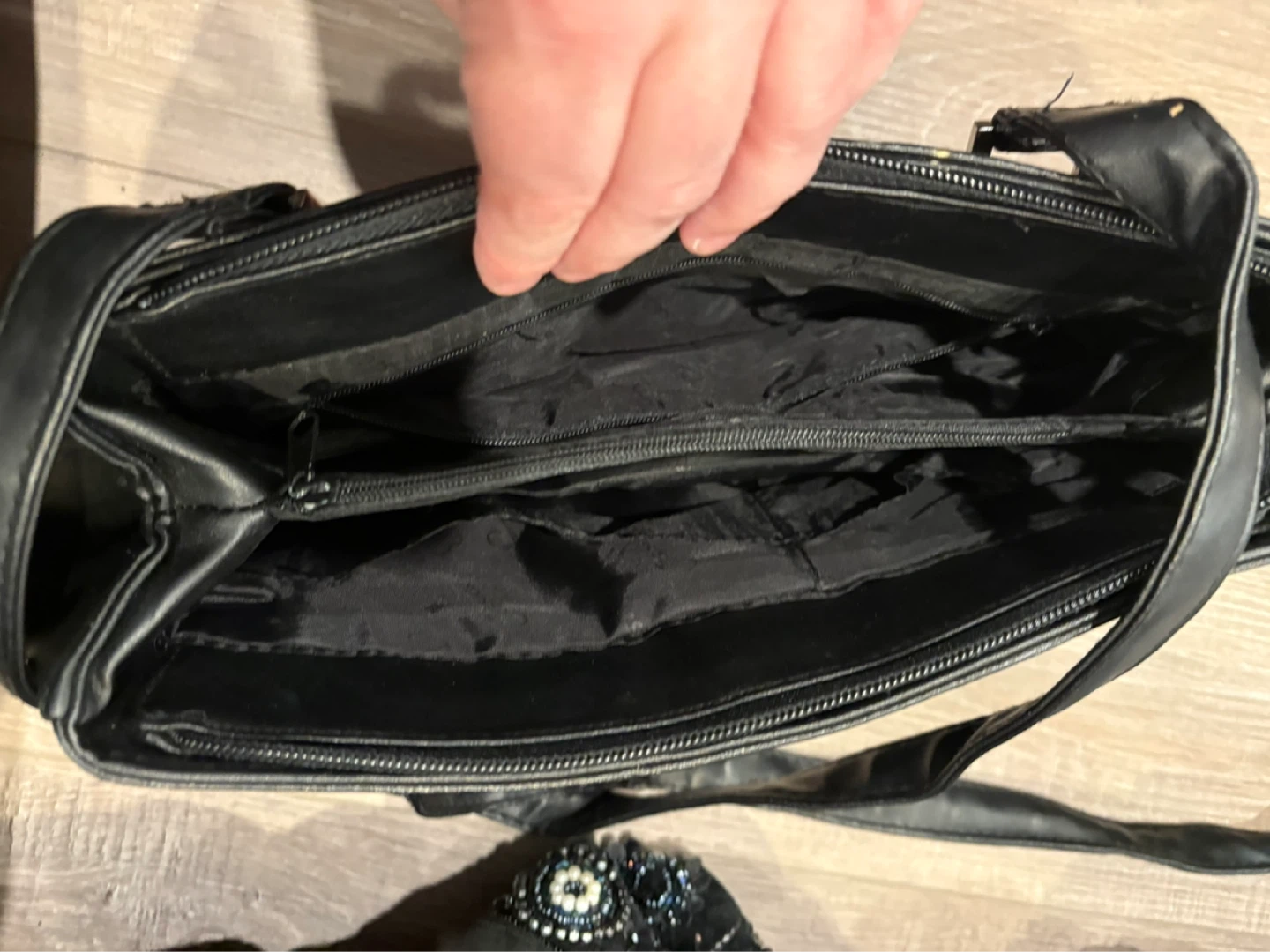 Jessica Black Faux Leather Shoulder Bag - photo 4