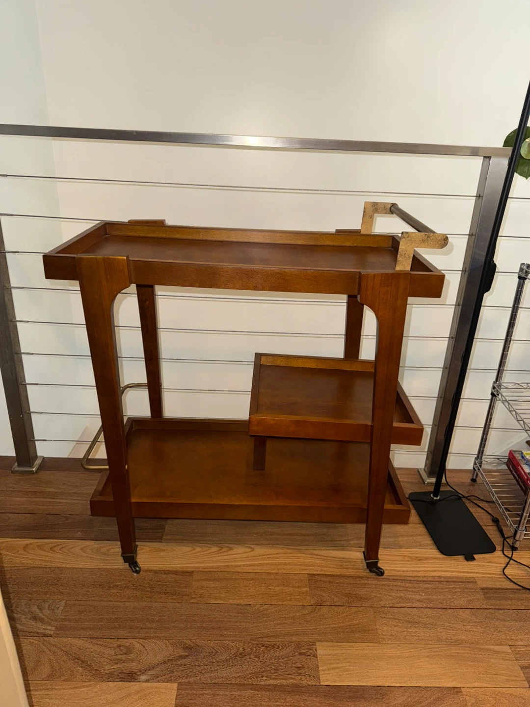 Mid century modern Wooden Bar Cart - asap by April 25