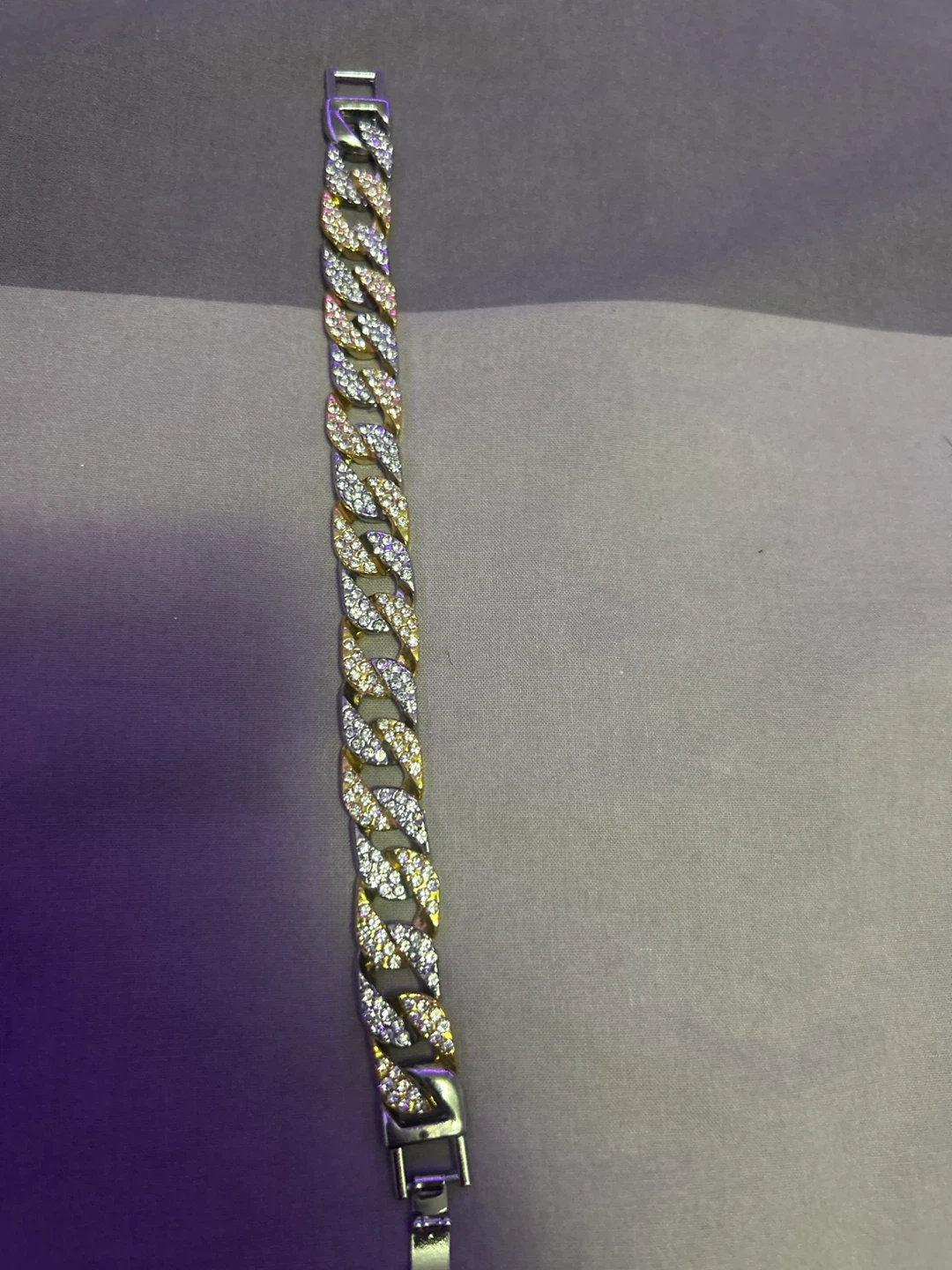 Green face watch with diamond accent band and matching bracelet - photo 2