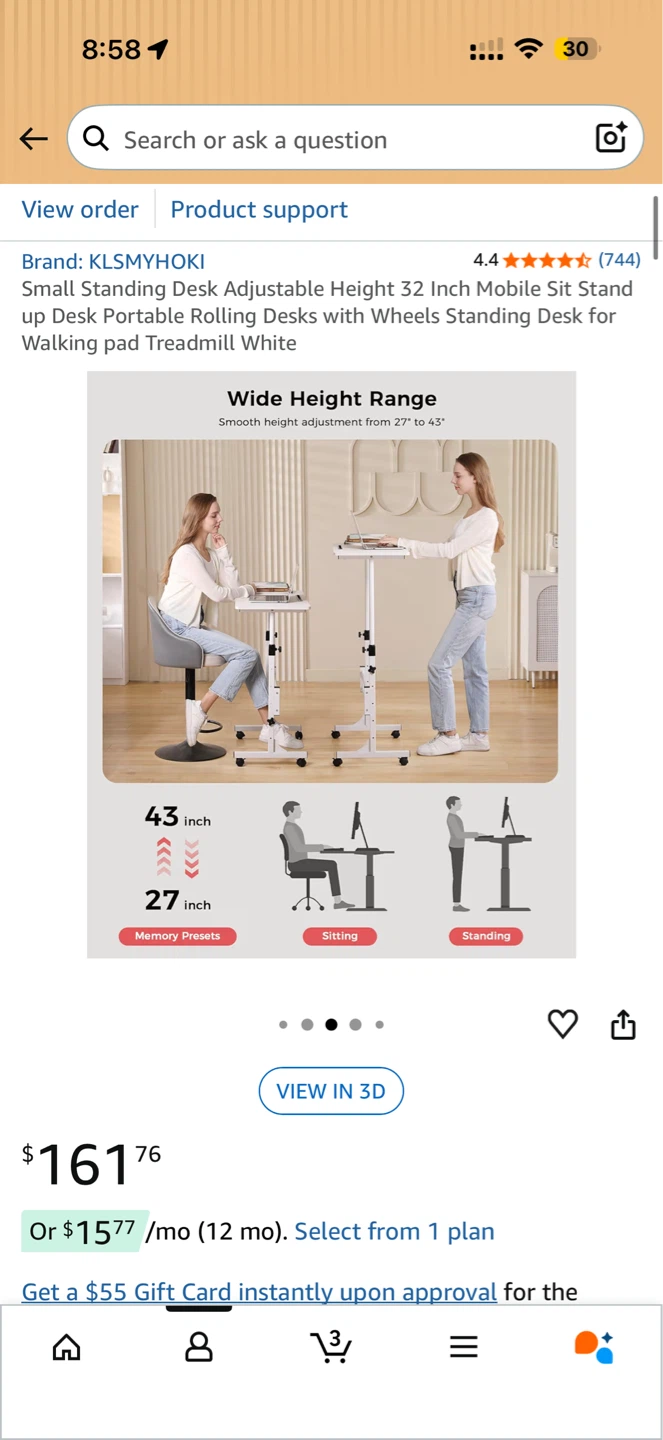 KLSMYHKI Small Standing Desk
