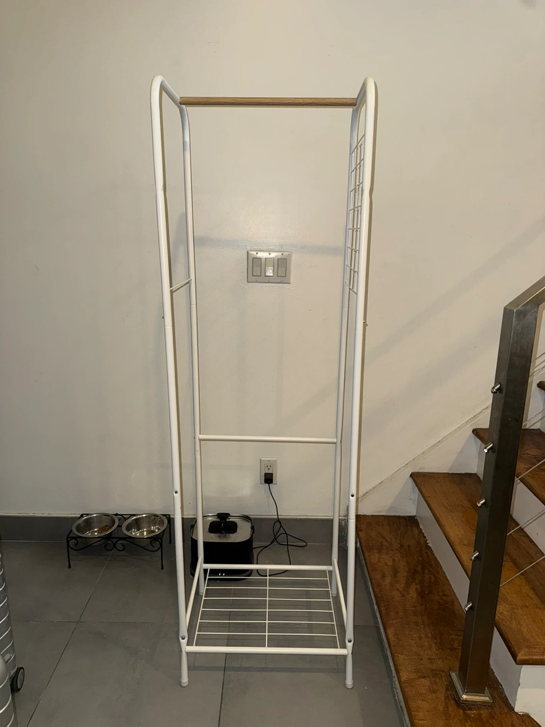 White metal garment rack - asap by April 25