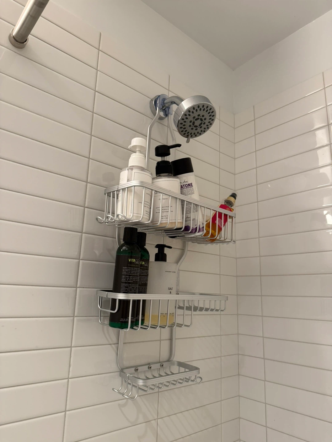 3-Tier Shower Caddy with Soap Dish