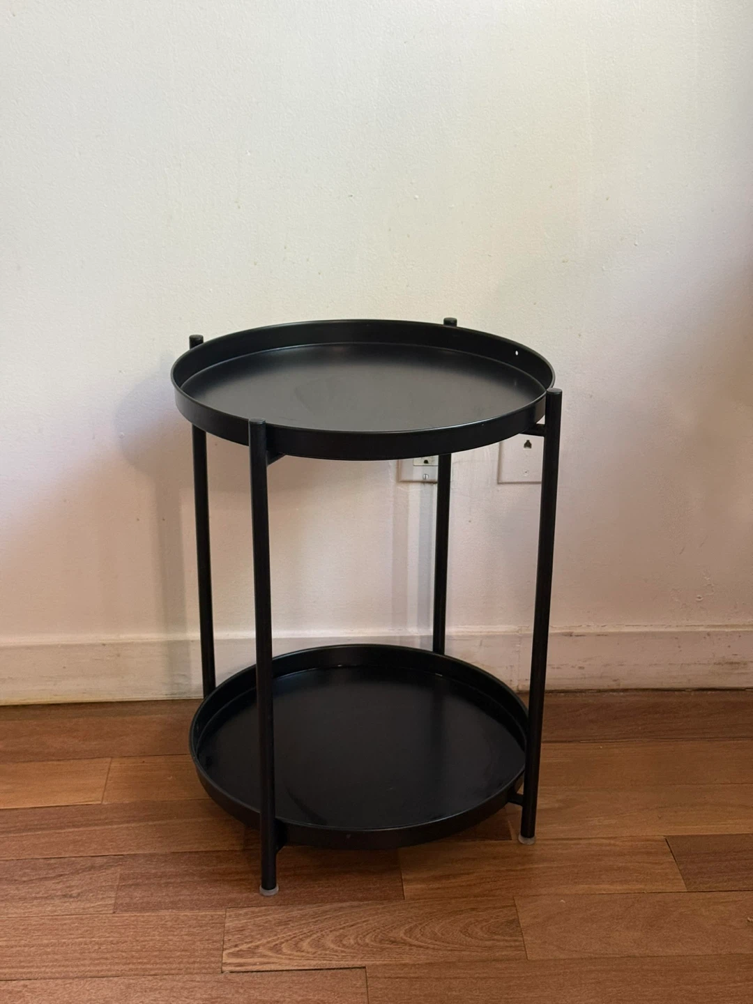 Black Metal Two-Tiered Side Table - asap by April 25