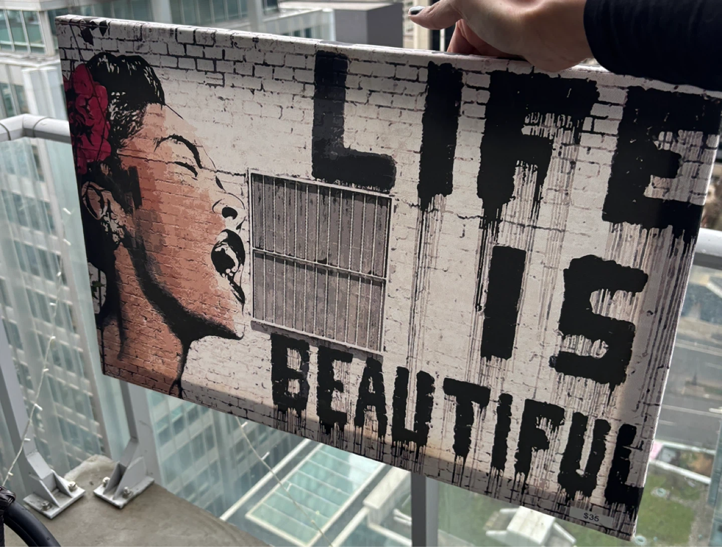 Wall Art Canvas "Life Is Beautiful" Portrait - photo 2
